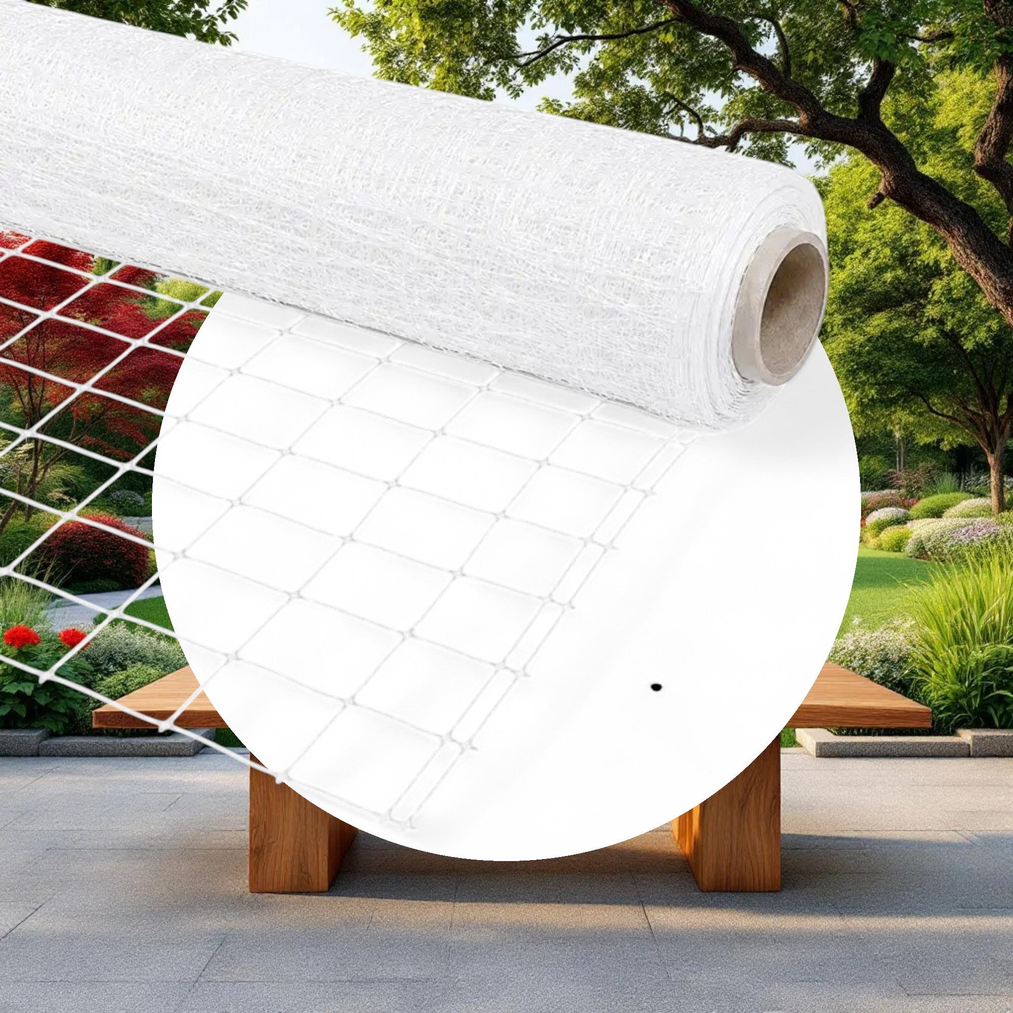 VineLine Durable Plastic Trellis Netting White Roll 10ft x 100ft w/ 6in Squares - Image 4