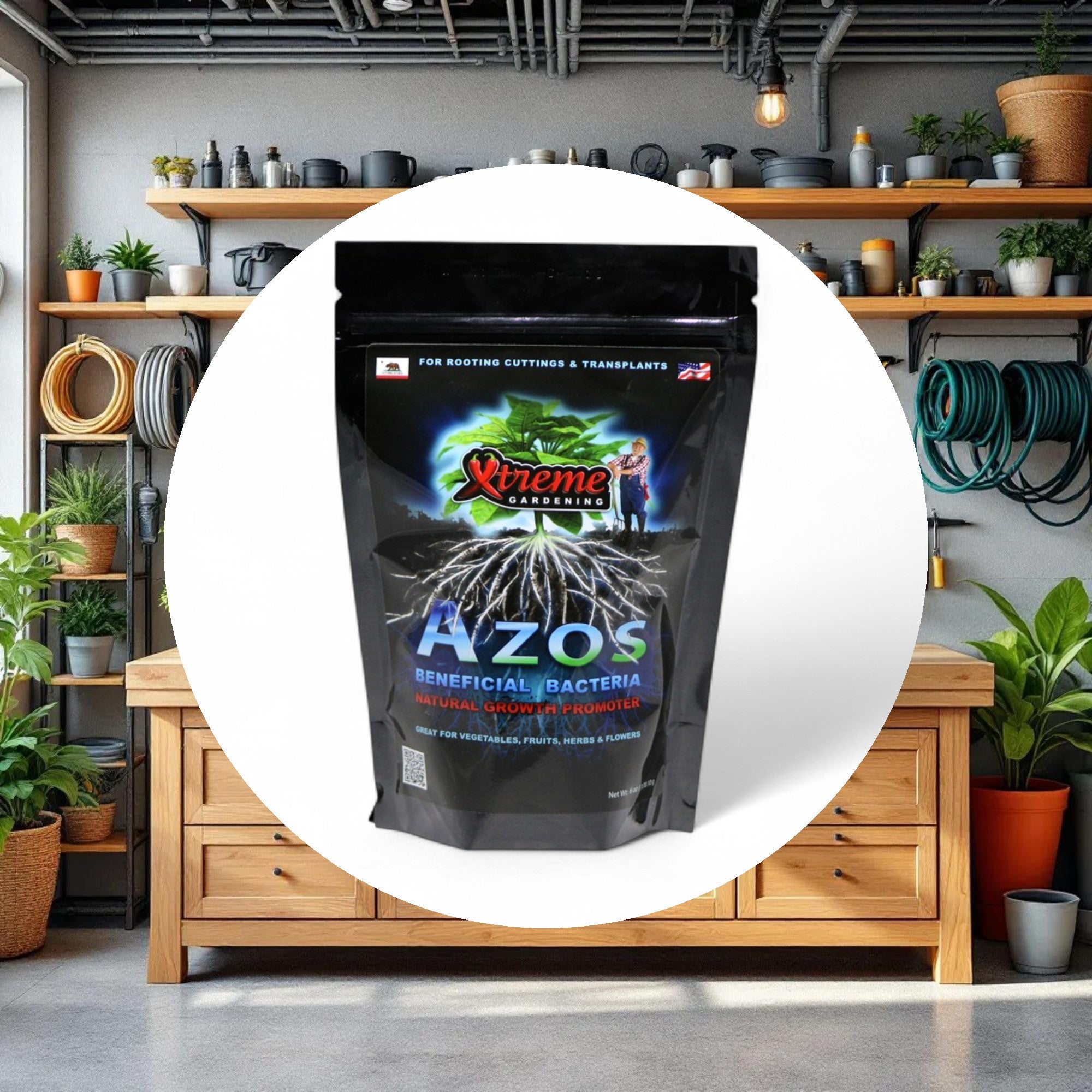 Xtreme Gardening AZOS Beneficial Bacteria Natural Growth Promoter 6oz - Image 3