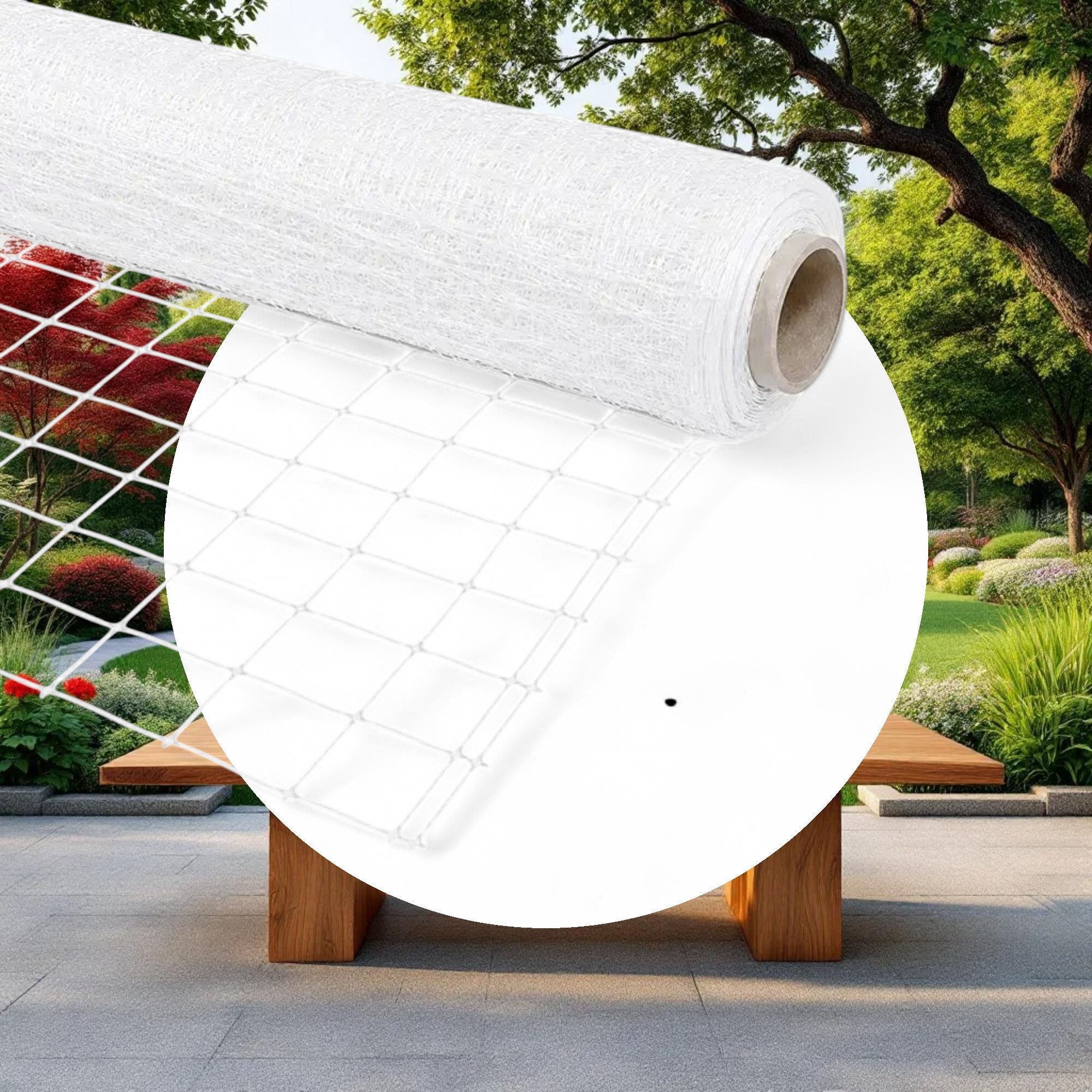 VineLine Durable Plastic Trellis Netting White Roll 5ft x 3300ft w/ 6in Squares - Image 4