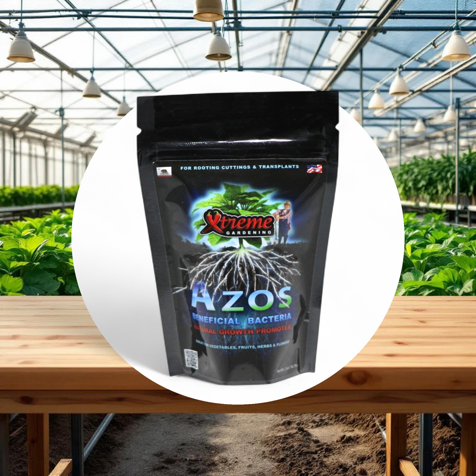 Xtreme Gardening AZOS Beneficial Bacteria Natural Growth Promoter 2oz - Image 2
