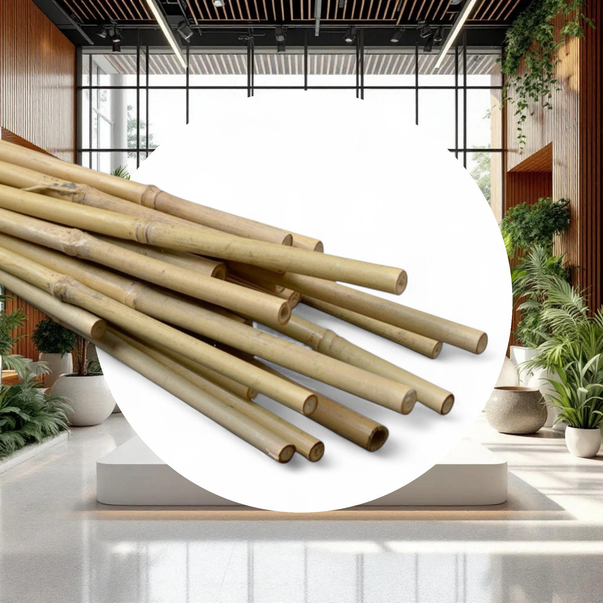 Natural Bamboo Stakes 6ft 12-14mm (100pcs/Bale) - Image 3