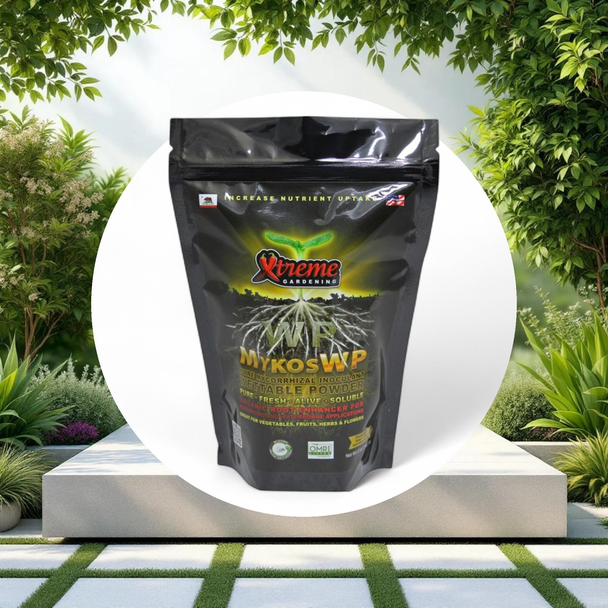 Xtreme Gardening MYKOS WP pure mycorrhizal wettable powder 12 oz, 12/cs - Image 2
