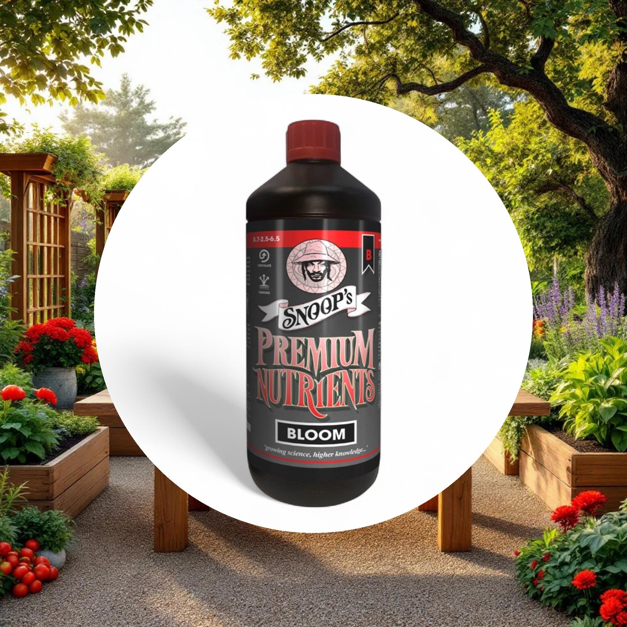 Snoop's Premium Nutrients Bloom B Non-Circulating 1ltr 0.7-2.5-6.7 (Soil, Hydro Run To Waste) - Image 5