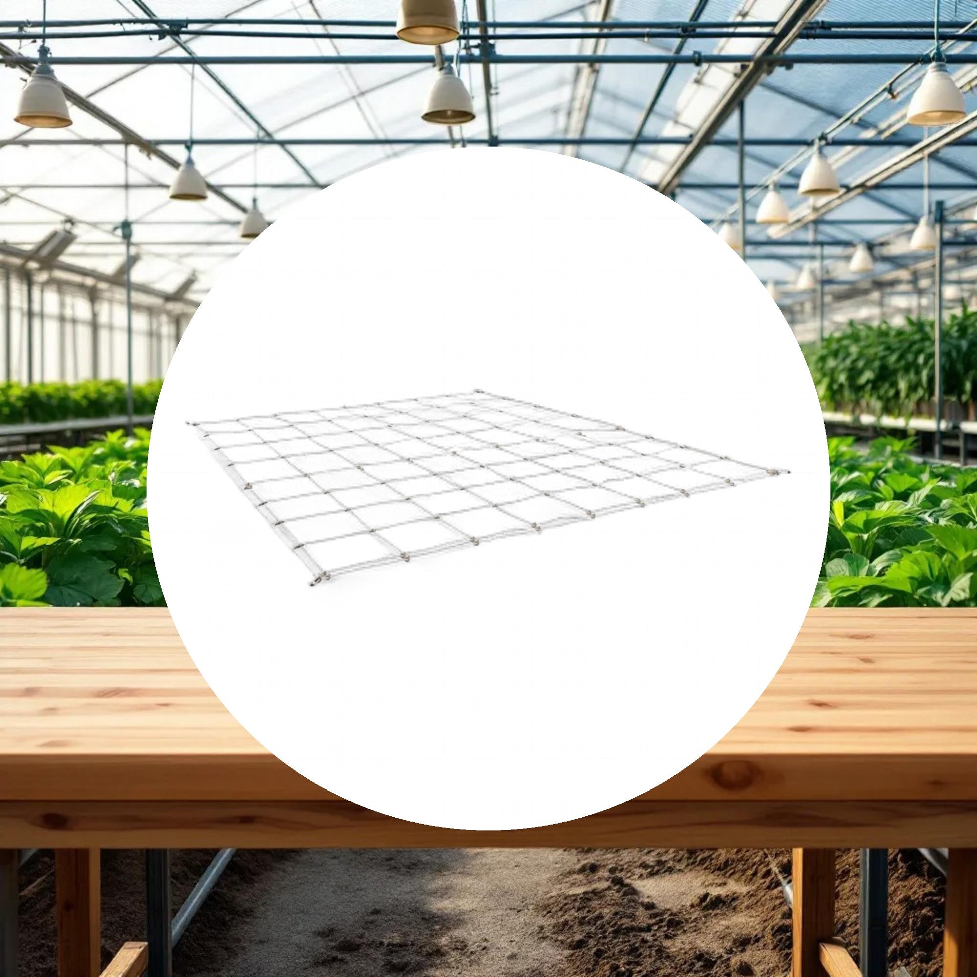 GROW1 Grow Tent Flexible Trellis Netting 5ft x 5ft 4in+6in Holes (2 Pack) - Image 2