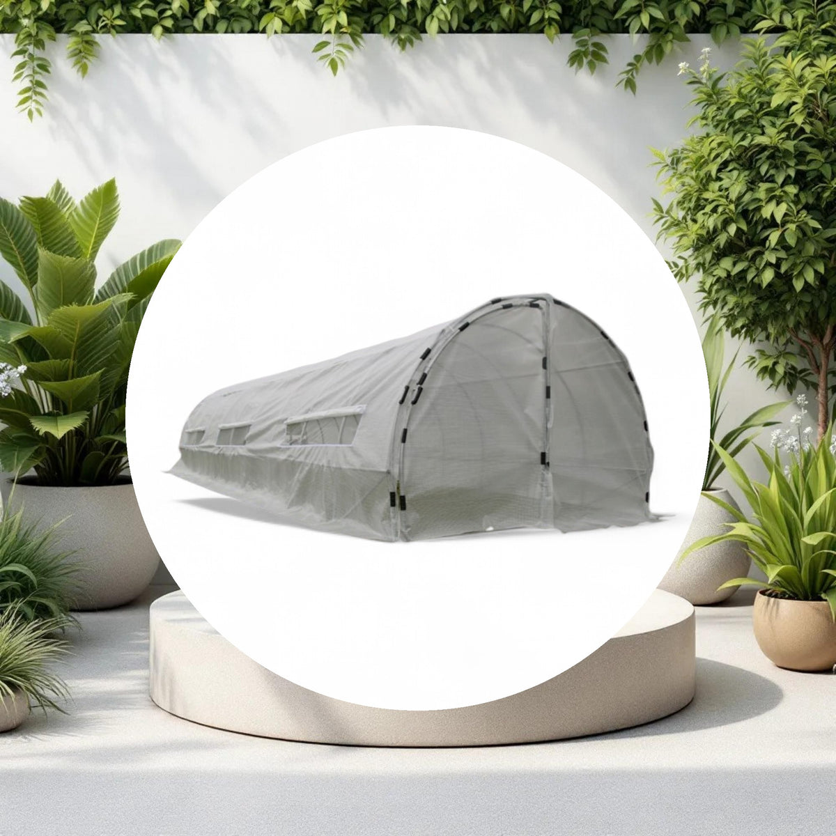 GROW1 Heavy-Duty Greenhouse Hoop House (32ft x 10ft x 6.5ft) - Image 2