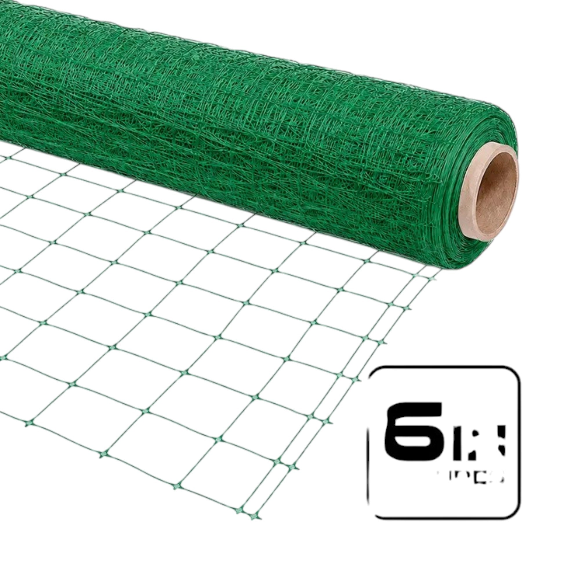VineLine Durable Plastic Trellis Netting Green Roll 4ft x 3300ft w/ 6in Squares