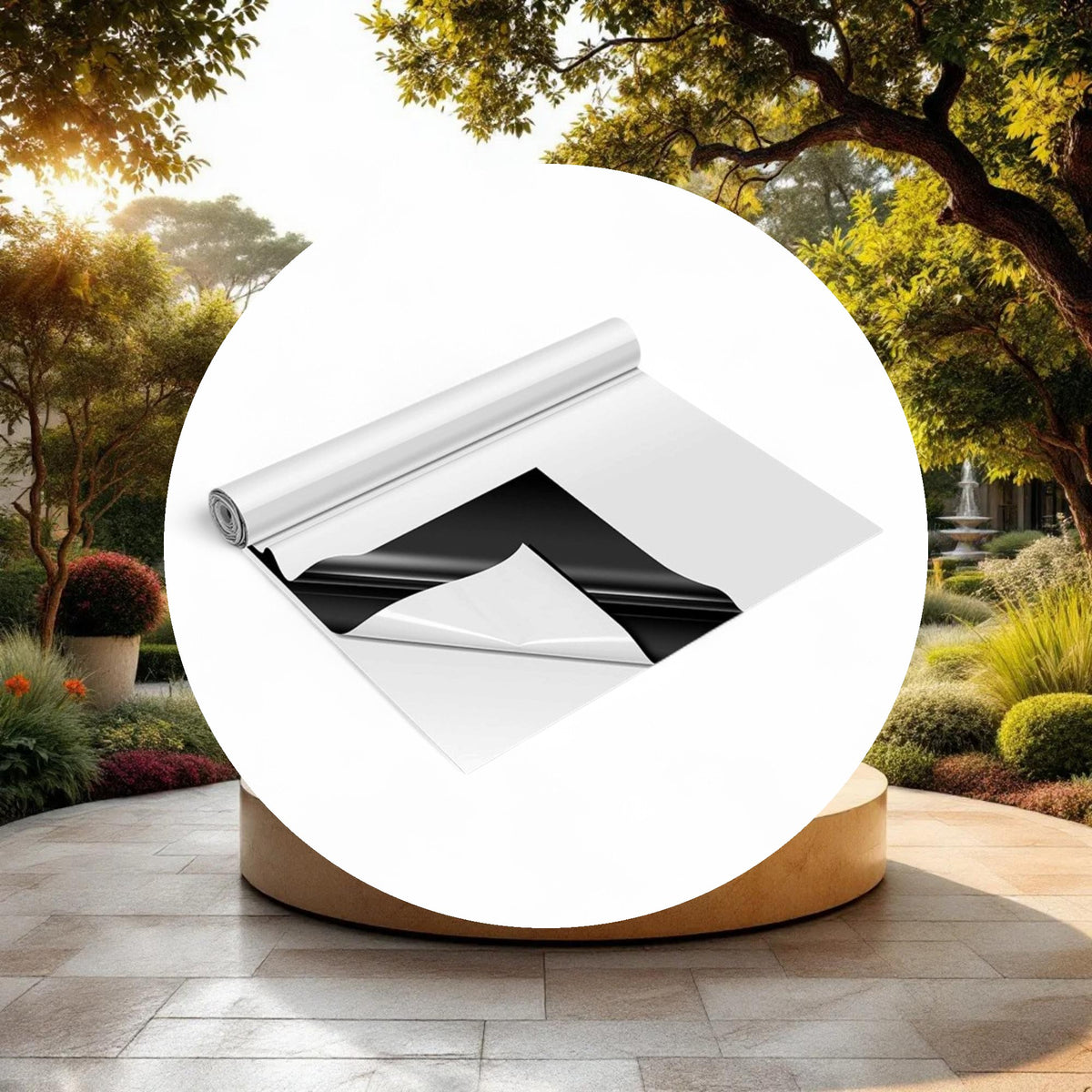 Panda Film Black and White Poly Film Roll 7mil 24ft x 100ft (3 Year) - Image 2