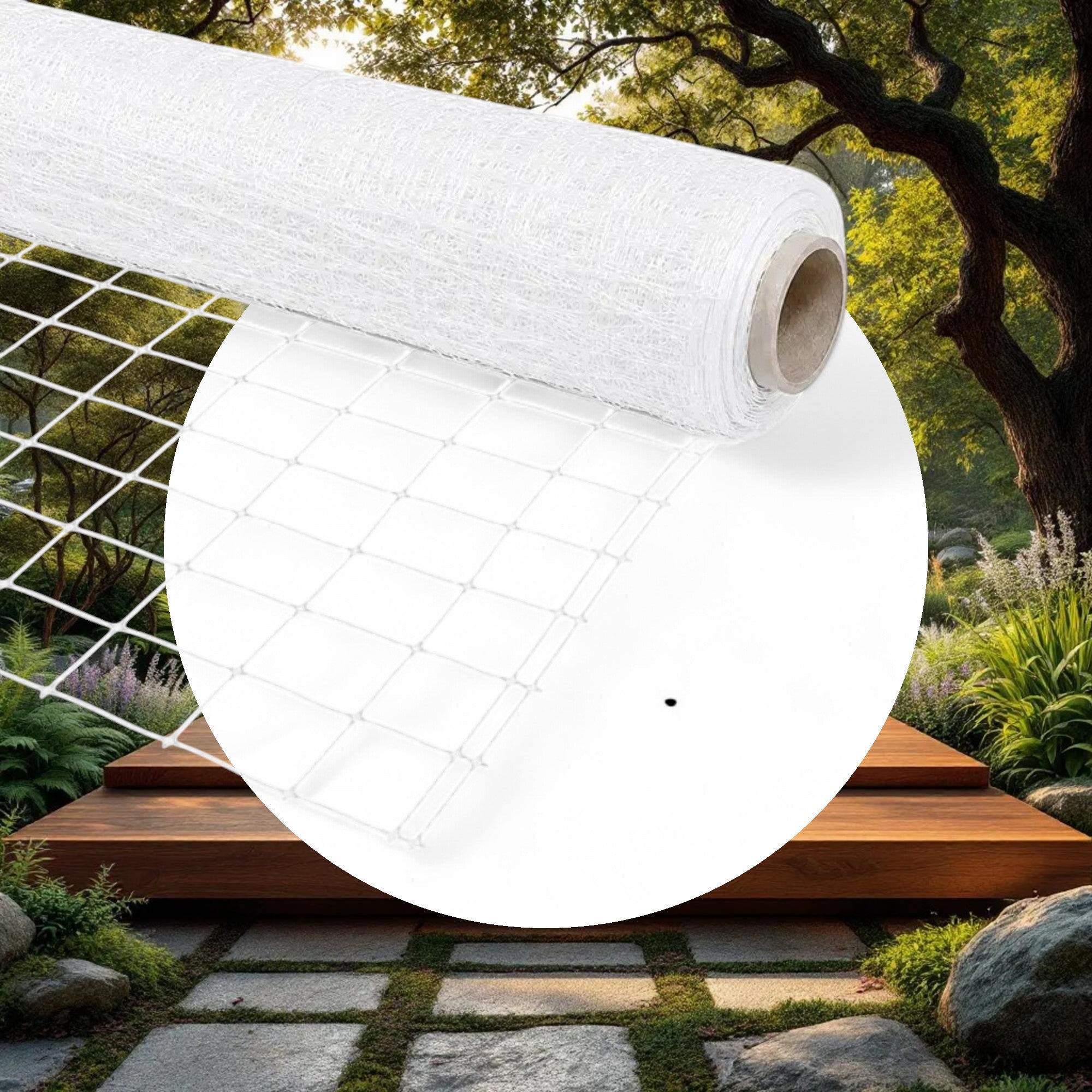 VineLine Durable Plastic Trellis Netting White Roll 5ft x 3300ft w/ 6in Squares - Image 5