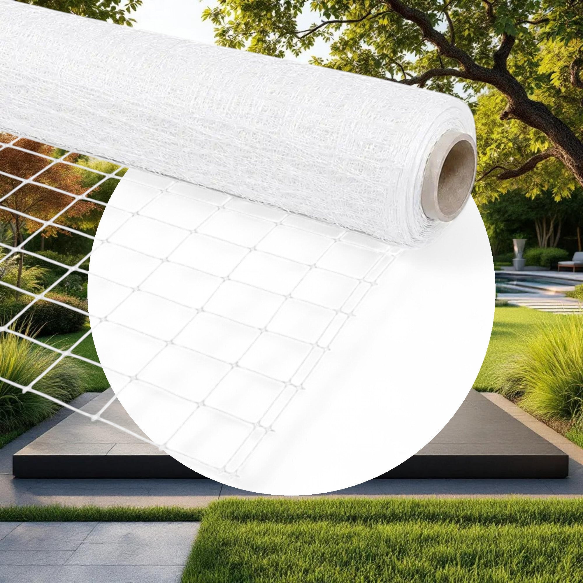 VineLine Durable Plastic Trellis Netting White Roll 4ft x 3300ft w/ 4in Squares - Image 4