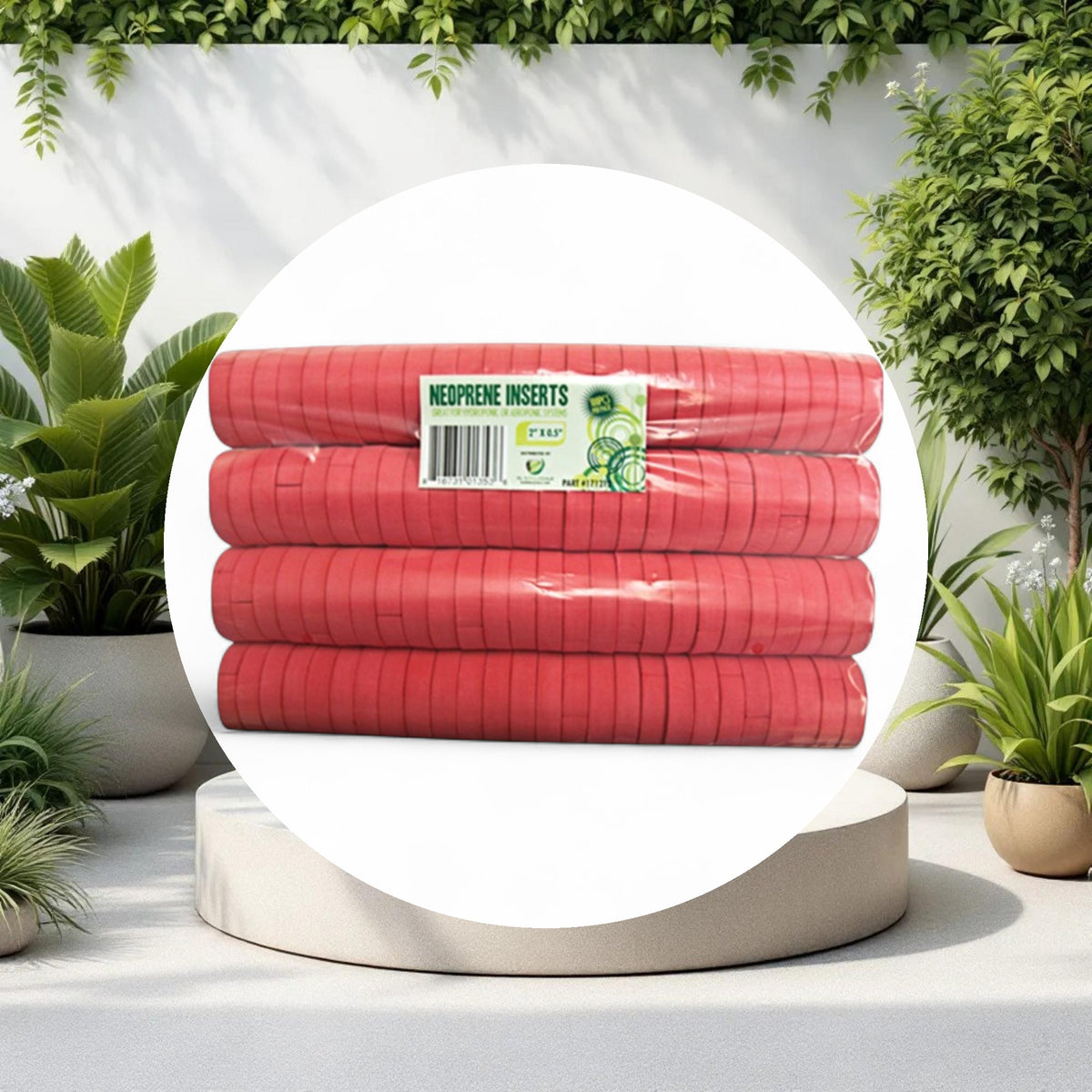 GROW1 Neoprene Inserts Red 2in (100pcs/Pack) - Image 2
