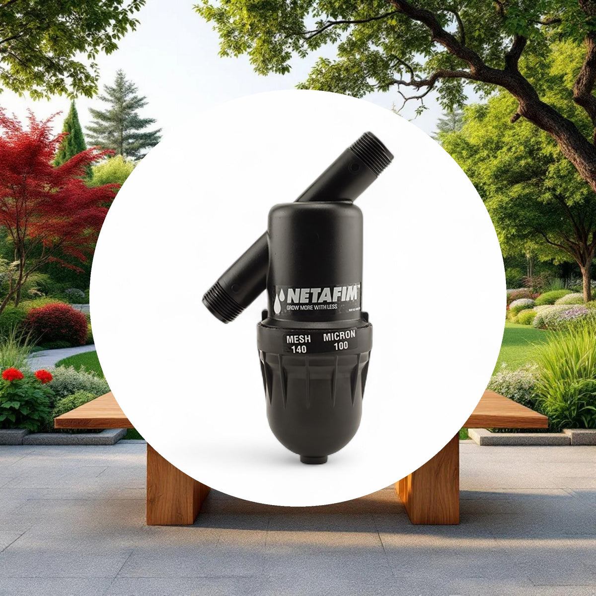 Netafim Manual Disc Filter 3/4in MPT x MPT 140 Mesh 1-17GPM - Image 5