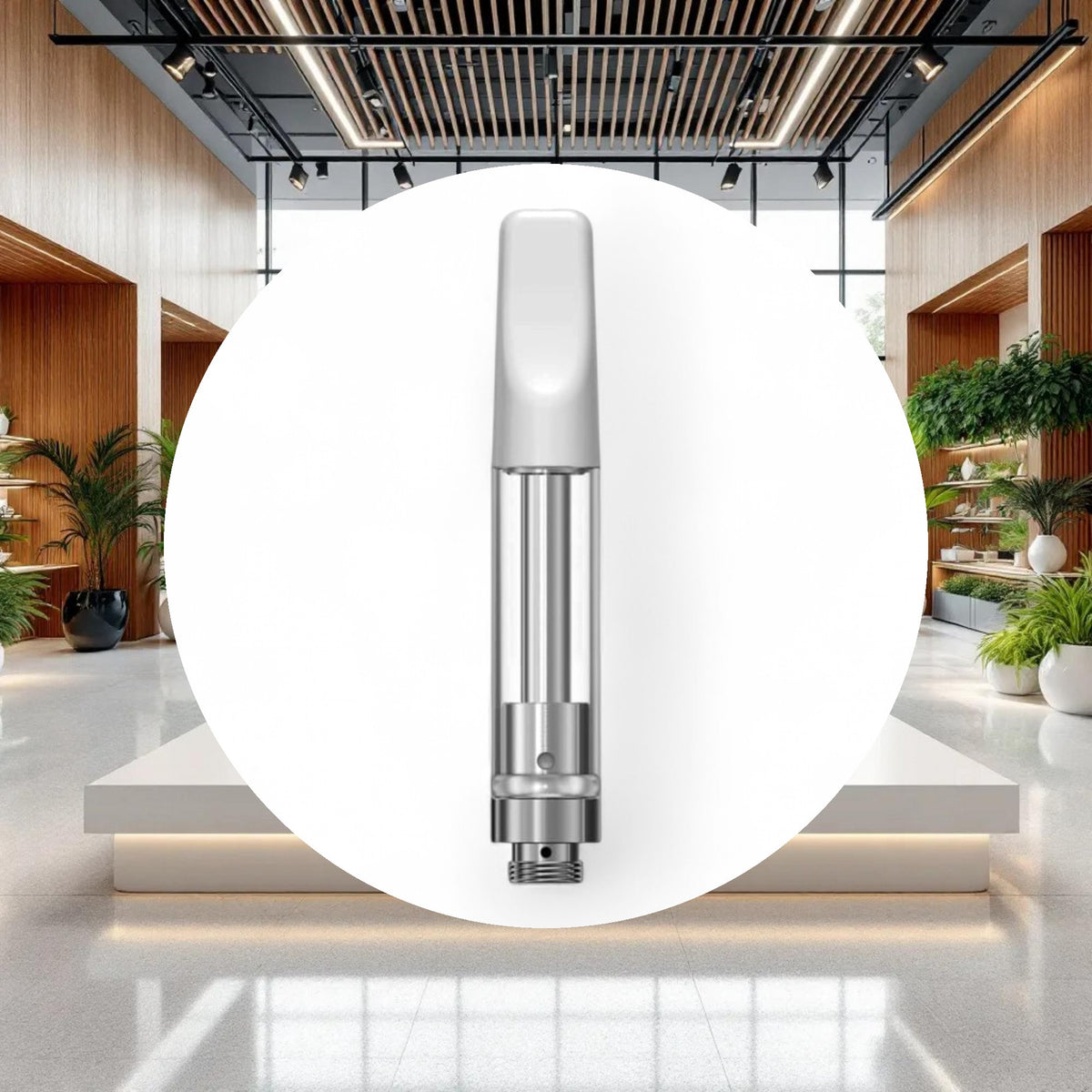 1ml White Ceramic Cartridge w/ 2mm inlet (100-pack) - Image 3