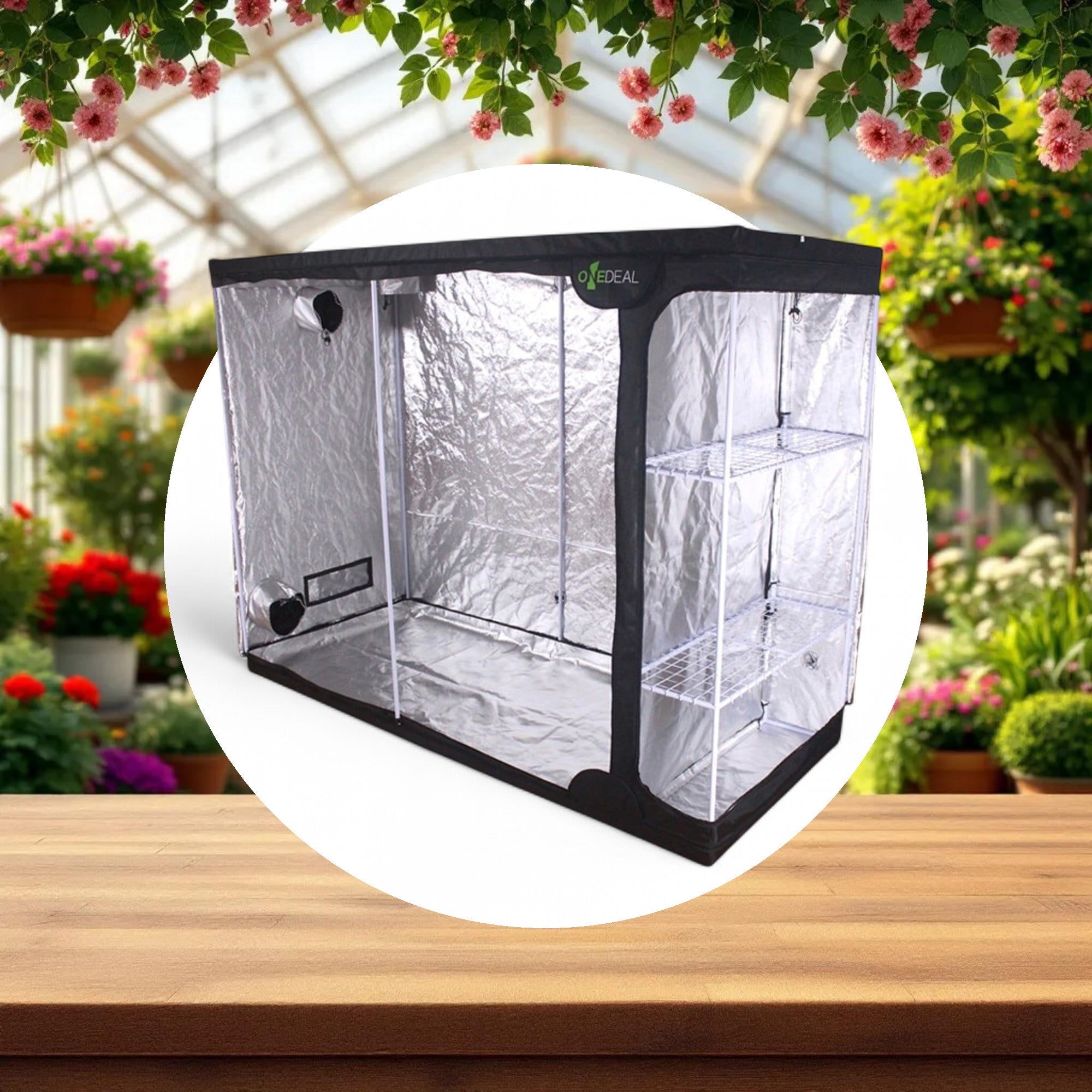 OneDeal VegFlower Grow Tent 9ft 2in x 4ft x 6ft 9in - Image 4