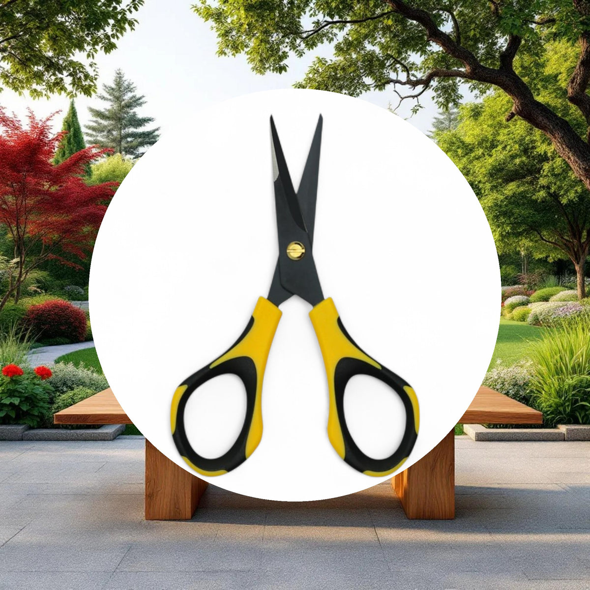 Piranha Pruner Bonsai Scissors - Fluorine Coated - Yellow & Black Handle -4PK - Image 4