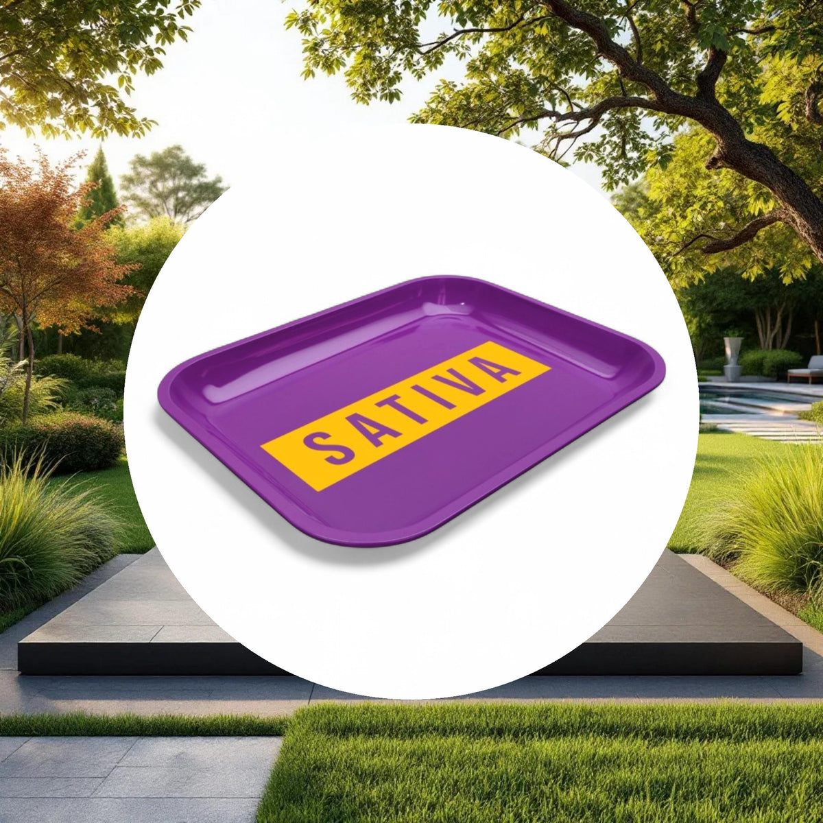 Large Dope Trays x Sativa - purple background yellow logo - Image 4