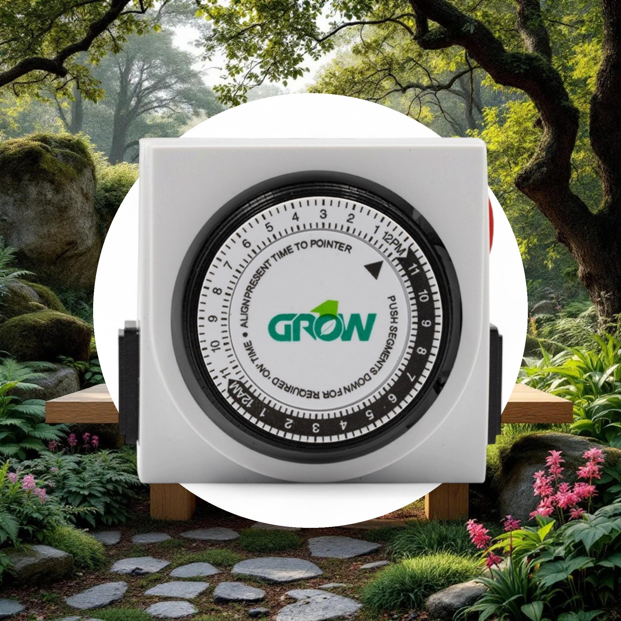 Grow1 120V Dual Outlet Mechanical Timer - Image 2