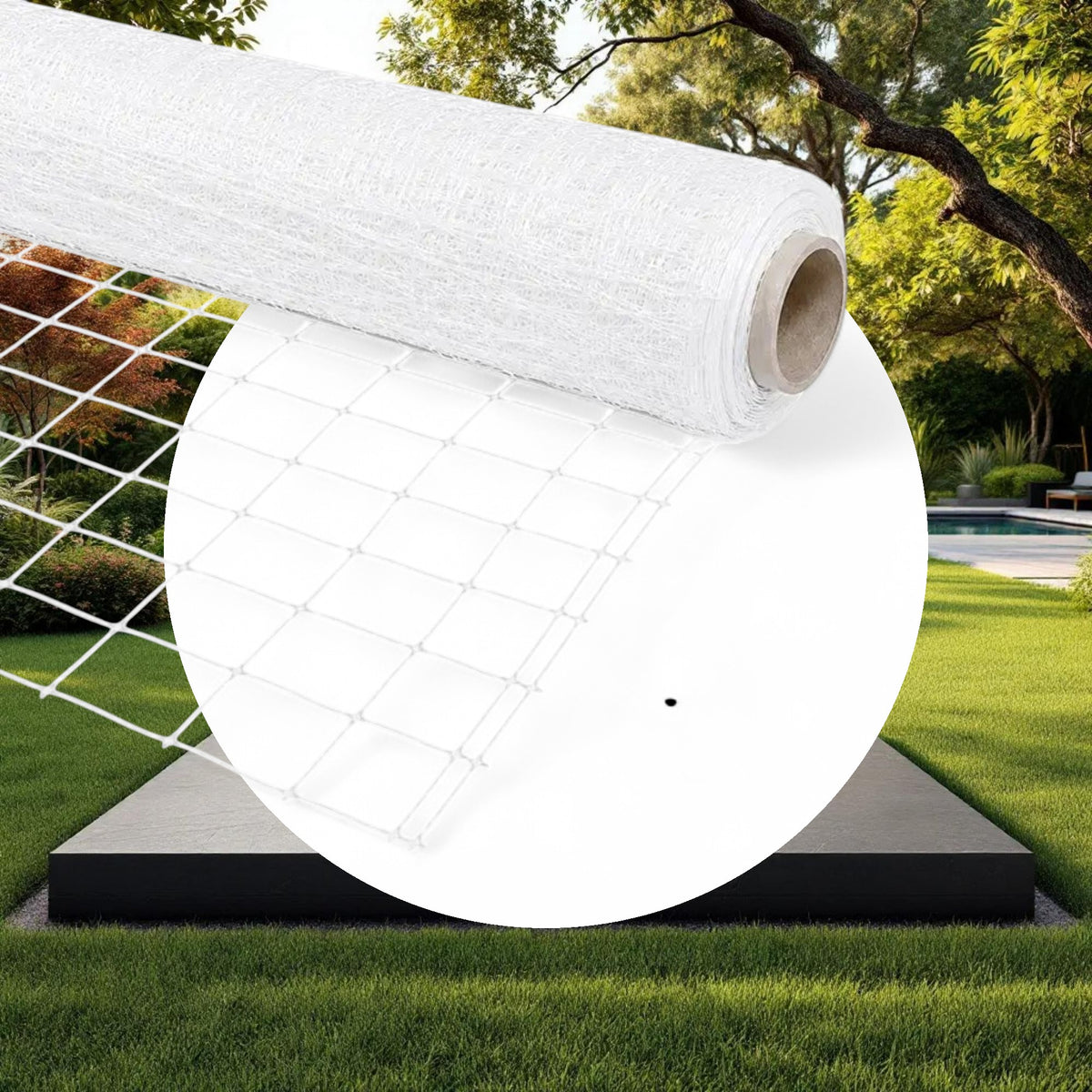 VineLine Durable Plastic Trellis Netting White Roll 6ft x 1000ft w/ 6in Squares - Image 4