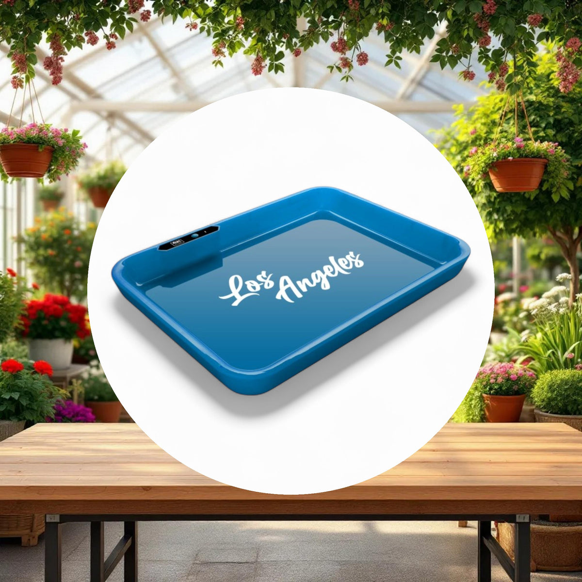 Dope Trays x Los Angeles – Blue background white logo - Image 3