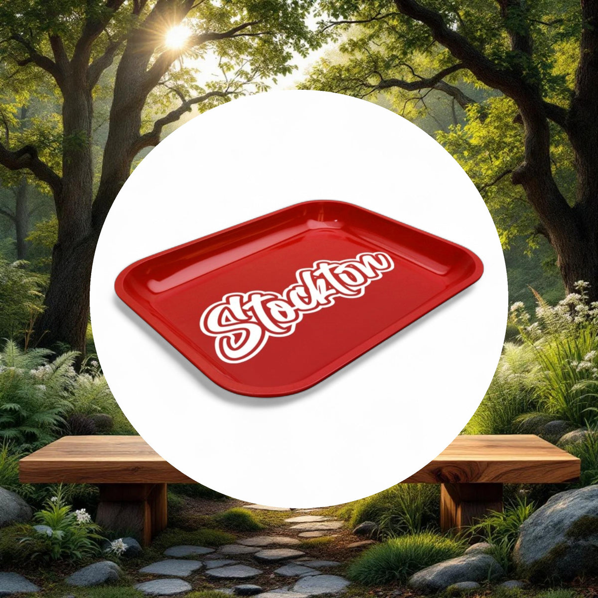 Large Dope Trays x Stockton – Red background White Logo - Image 5