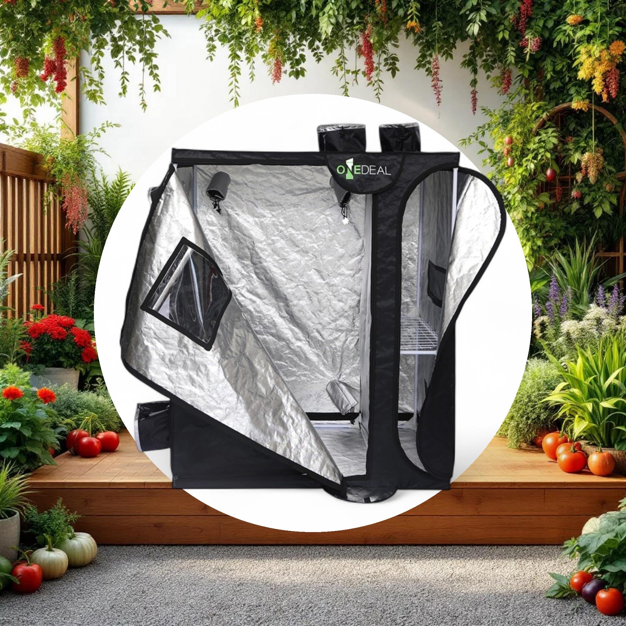 OneDeal VegFlower Grow Tent 4ft x 3ft x 4ft 9in - Image 5
