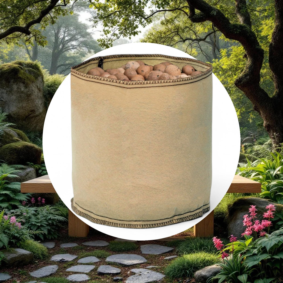 Grow1 Fabric Pot Tan 100 Gallon - Image 5