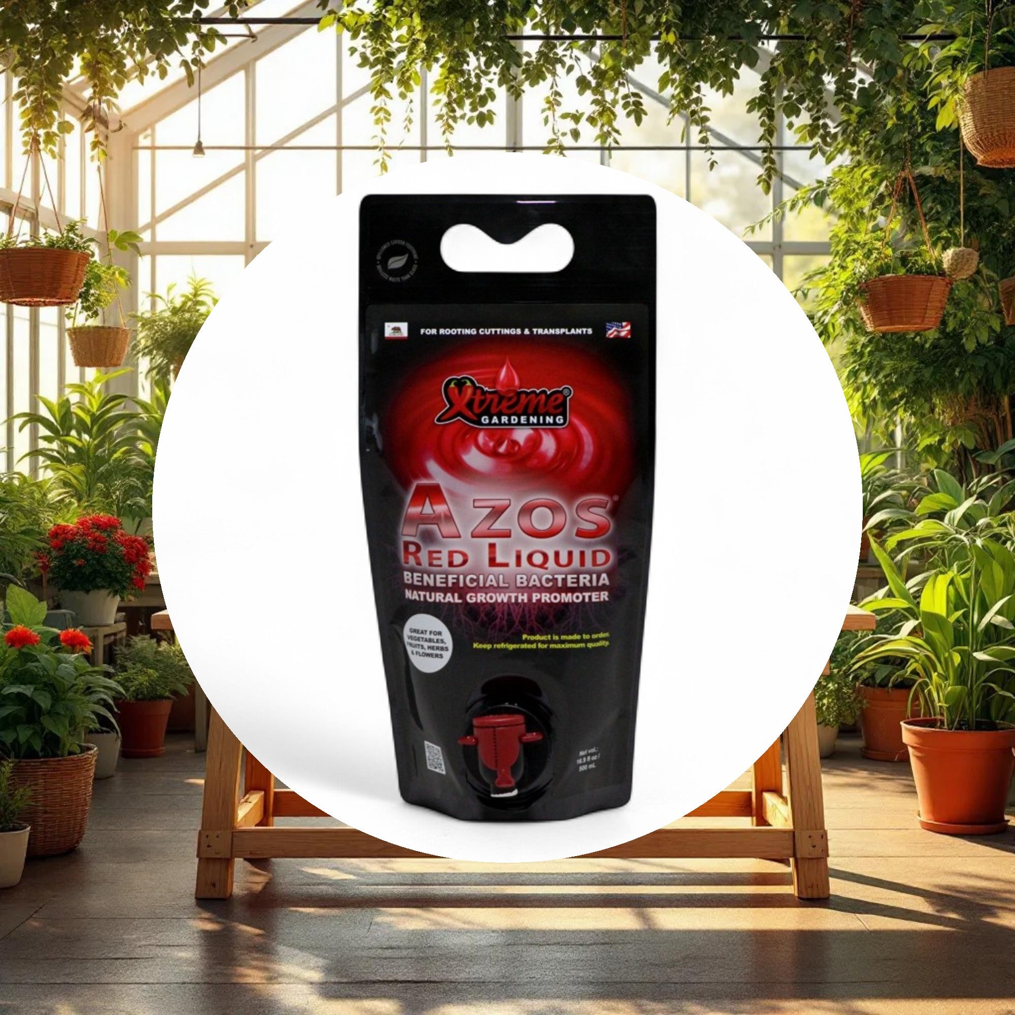 Xtreme Gardening AZOS Red Liquid root booster/growth promoter 750 mL, 8/cs - Image 2
