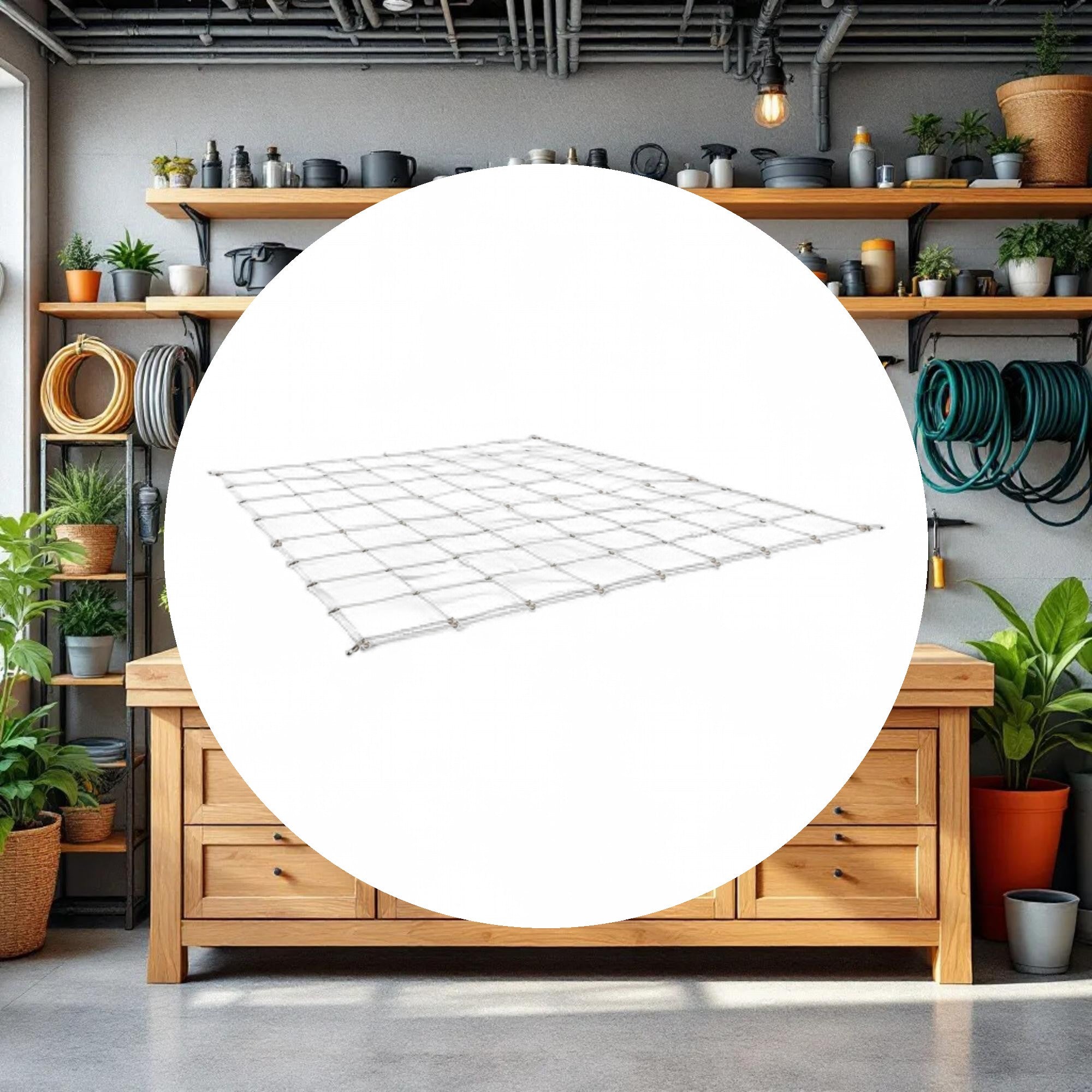 GROW1 Grow Tent Flexible Trellis Netting 5ft x 5ft 4in+6in Holes (2 Pack) - Image 3