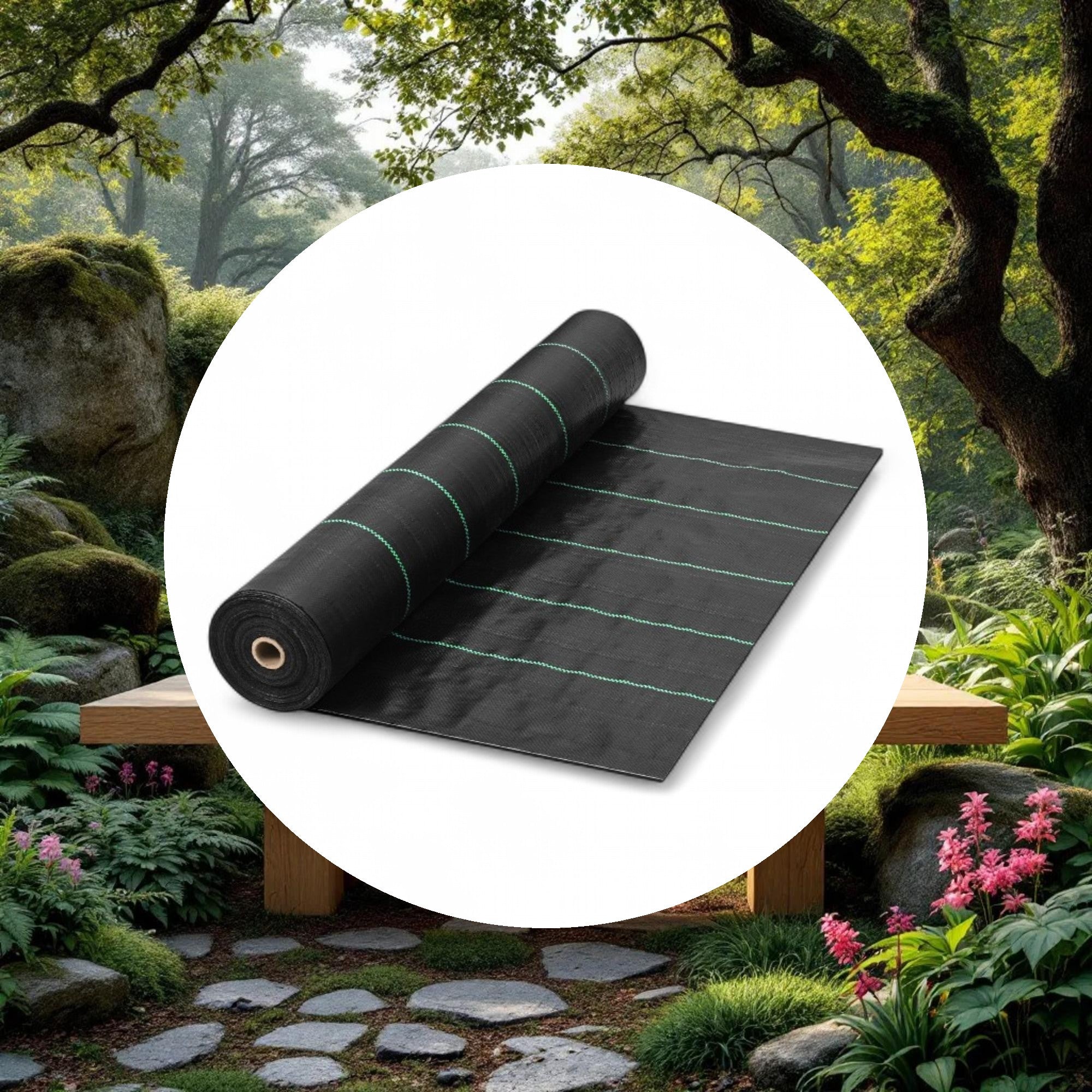 GROW1 Landscape Ground Cover Weed Mat Barrier Black 6ft x 300ft - Image 5