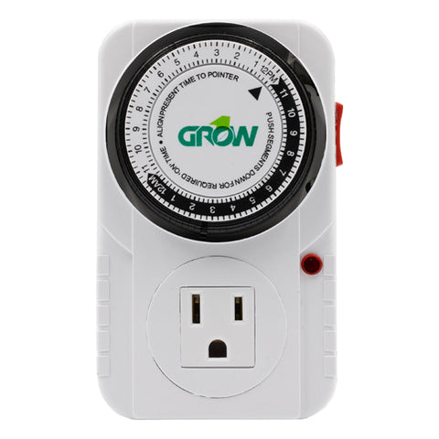 Grow1 120V Dual Outlet Mechanical Timer (8 Pack)