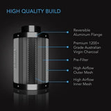 AC INFINITY, DUCT CARBON FILTER, AUSTRALIAN CHARCOAL, 8-INCH
