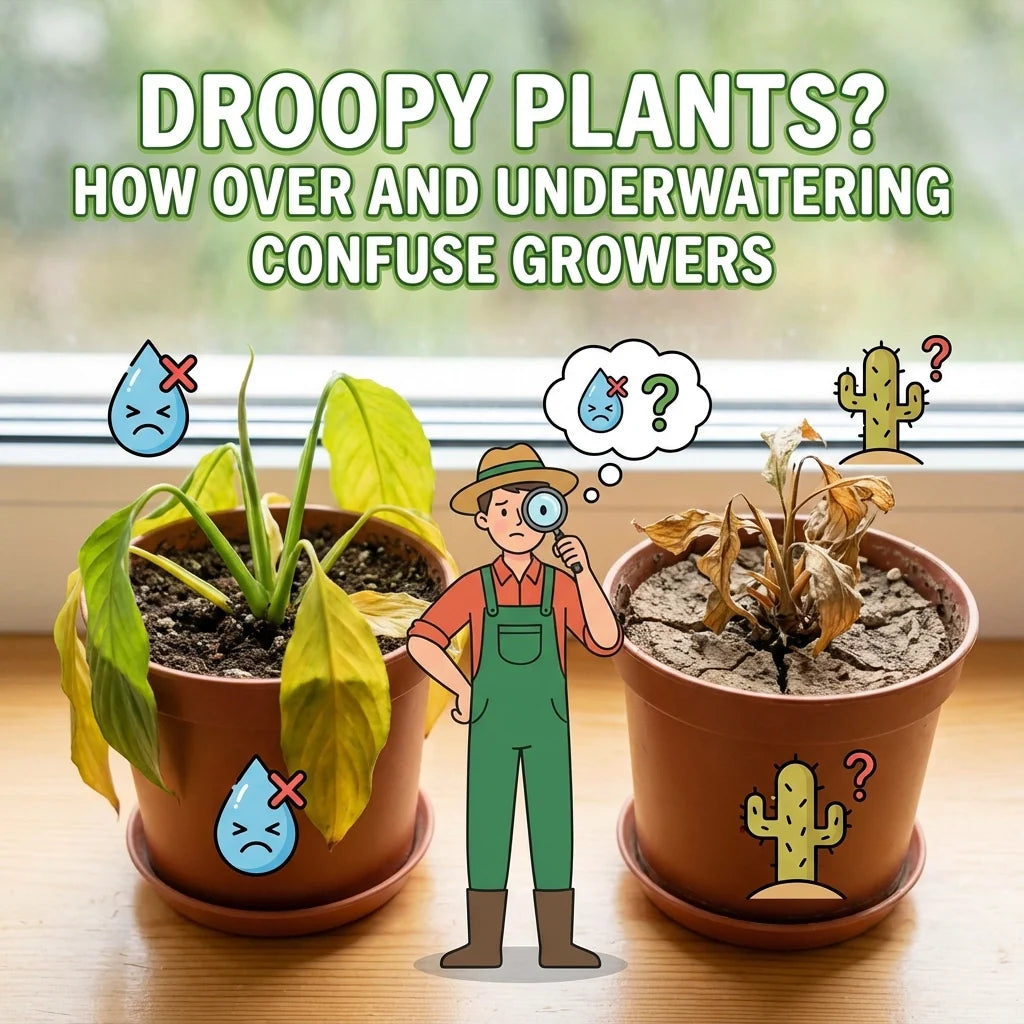 Droopy Plants? How Over and Underwatering Confuse Growers