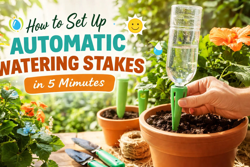 How to Set Up Automatic Watering Stakes in 5 Minutes