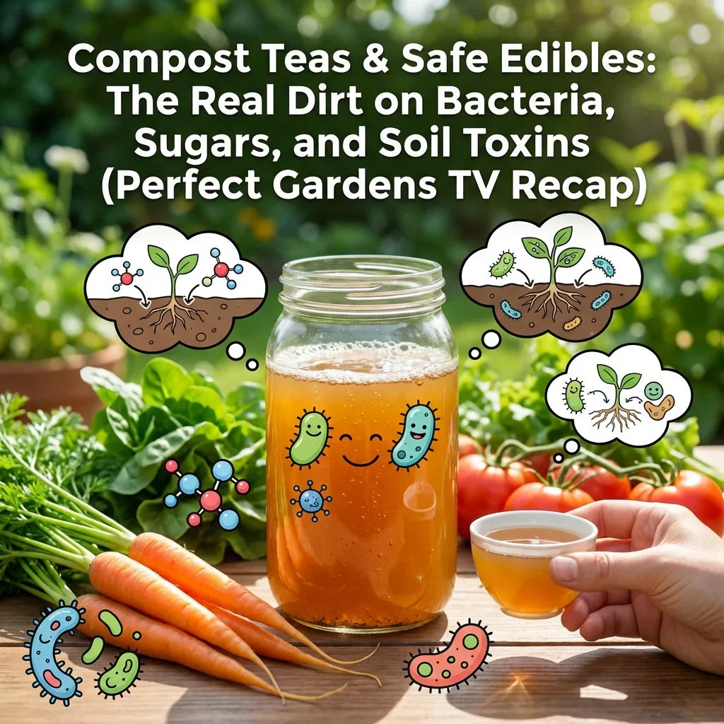 Compost Teas & Safe Edibles: The Real Dirt on Bacteria, Sugars, and Soil Toxins