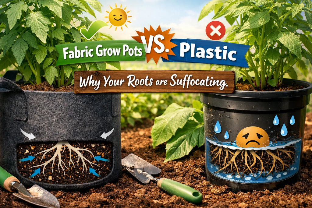 Fabric Grow Pots vs. Plastic: Why Your Roots are Suffocating