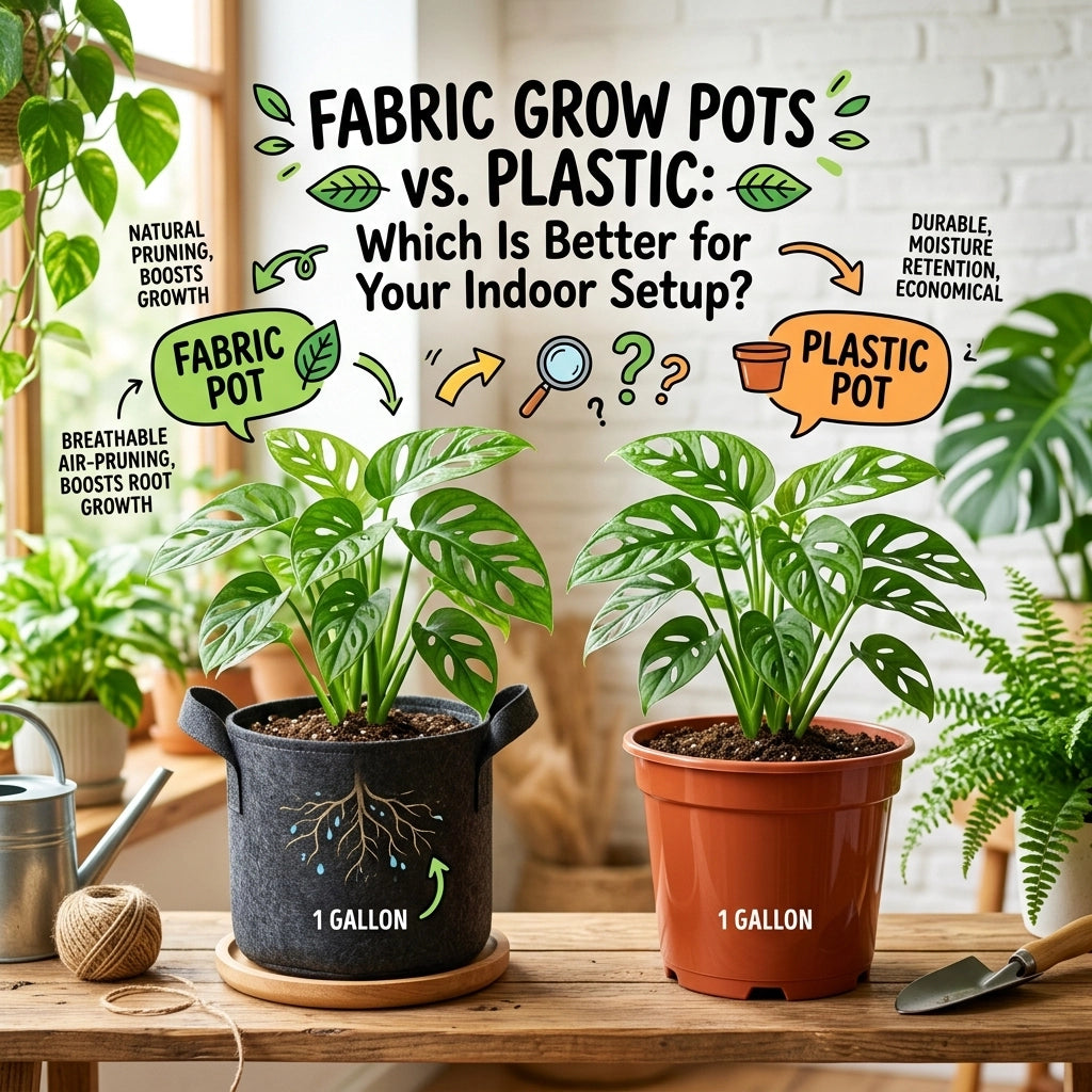 Fabric Grow Pots vs. Plastic: Which Is Better for Your Indoor Setup?