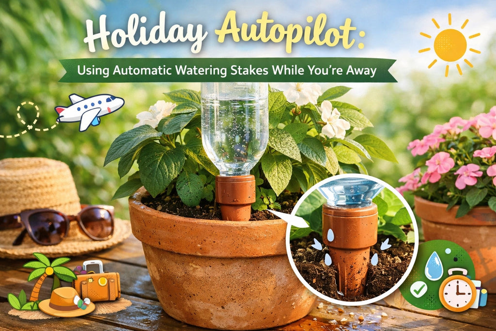 Holiday Autopilot: Using Automatic Watering Stakes While You're Away