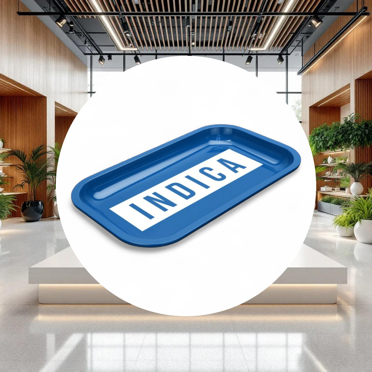 Med Dope Trays x Indica  - Blue background white logo - Image 3