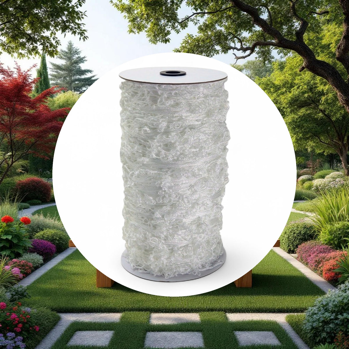 5'x350' Trellis Netting Roll White 6" Mesh Squares - Image 4