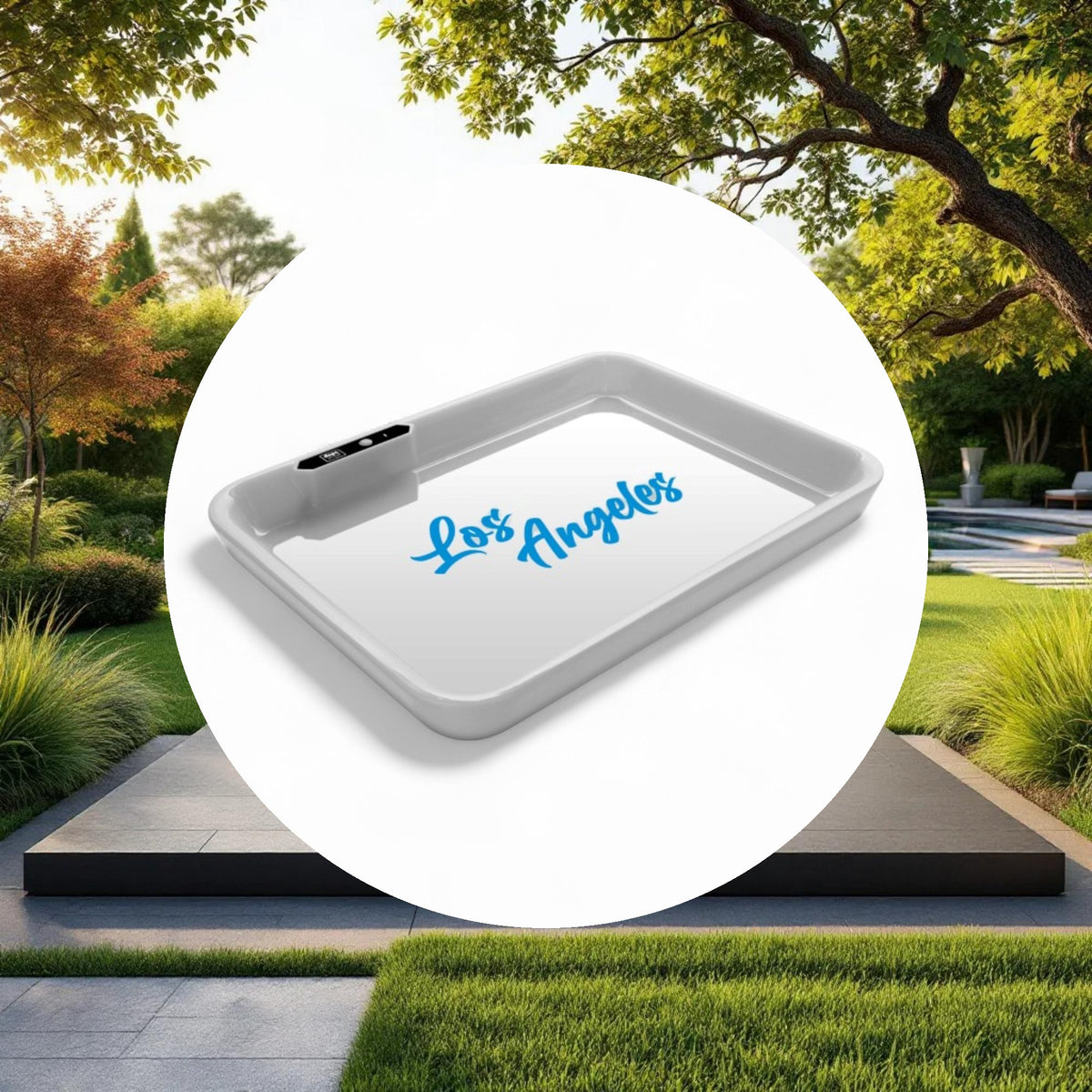 Dope Trays x Los Angeles - white background blue logo - Image 4