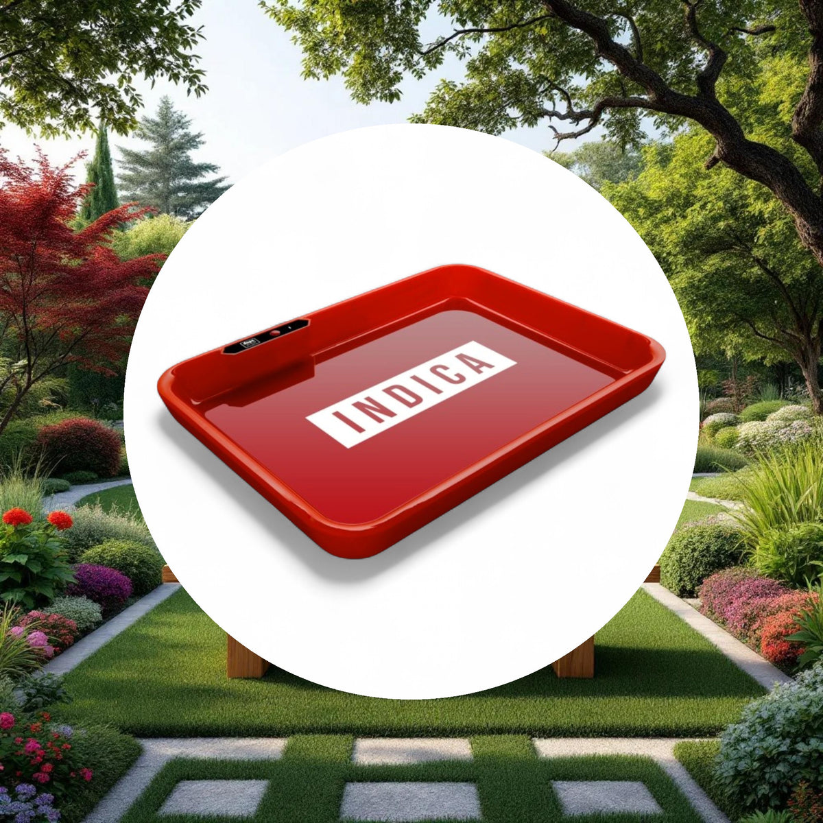 Dope Trays x Indica -  red background white logo - Image 4
