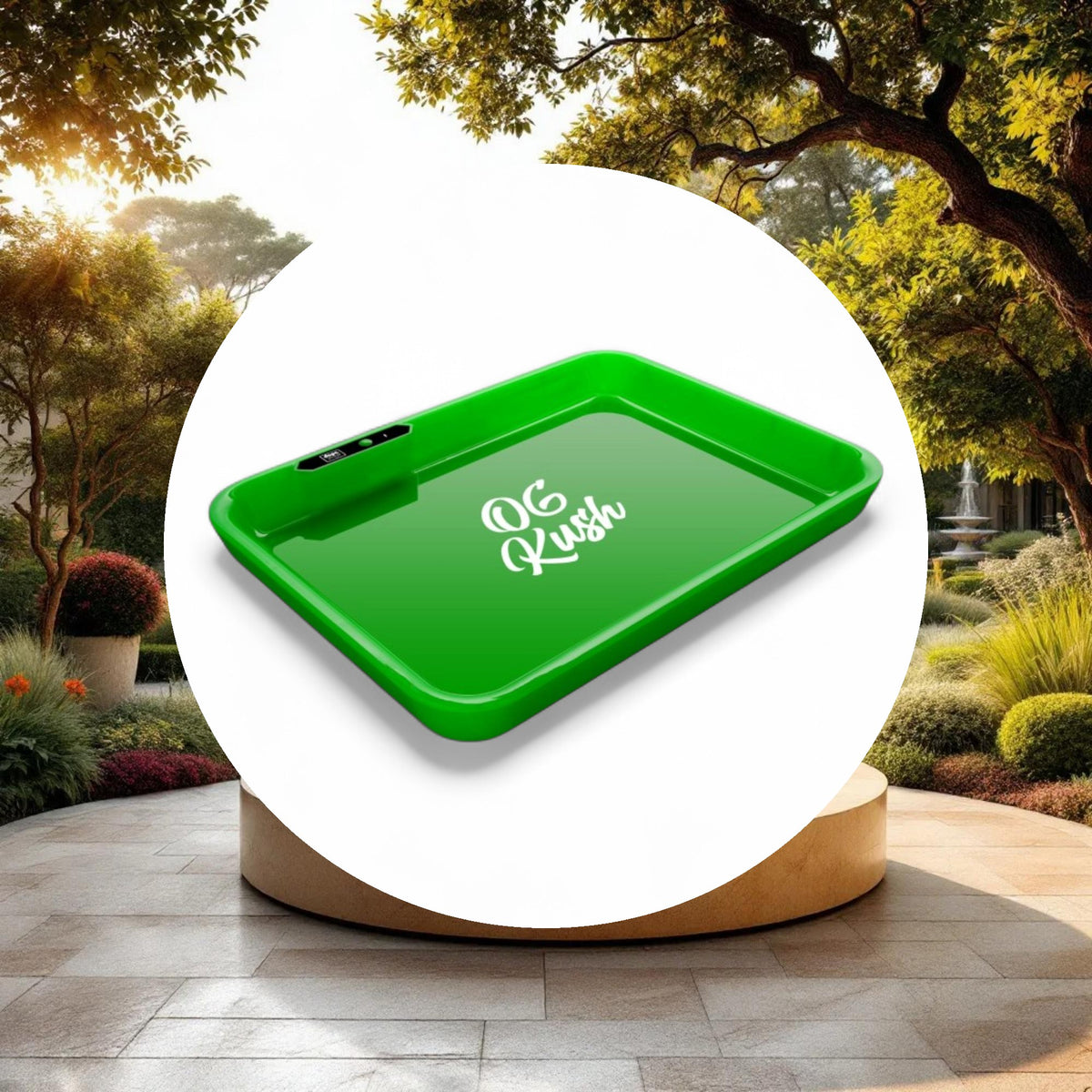 Dope Trays x OG Kush  -  Green background white logo - Image 2