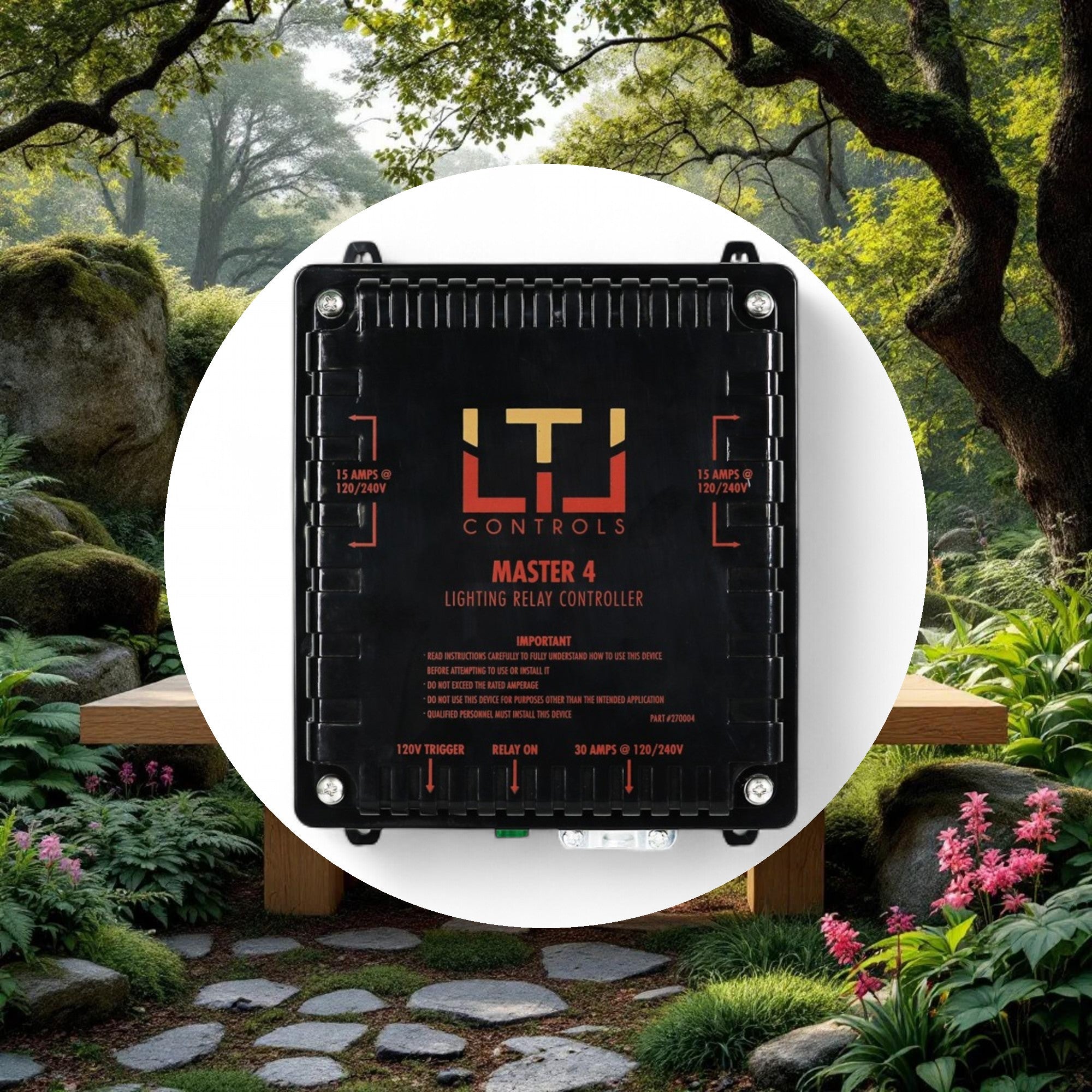 LTL Controls MASTER 4 Lighting Relay Controller w/o Timer (120V & 240V Universal Plug) - Image 2