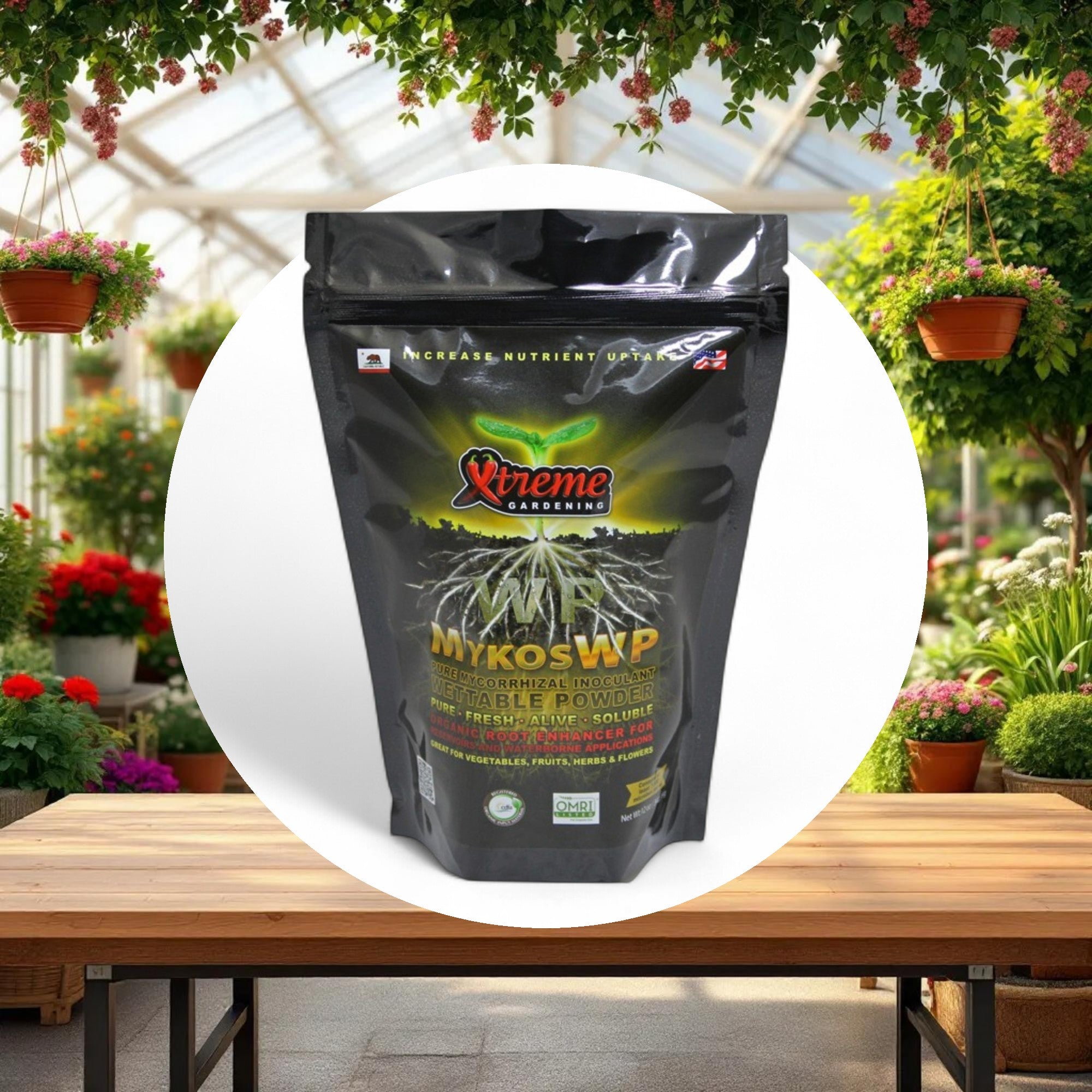 Xtreme Gardening MYKOS WP pure mycorrhizal wettable powder 12 oz, 12/cs - Image 3