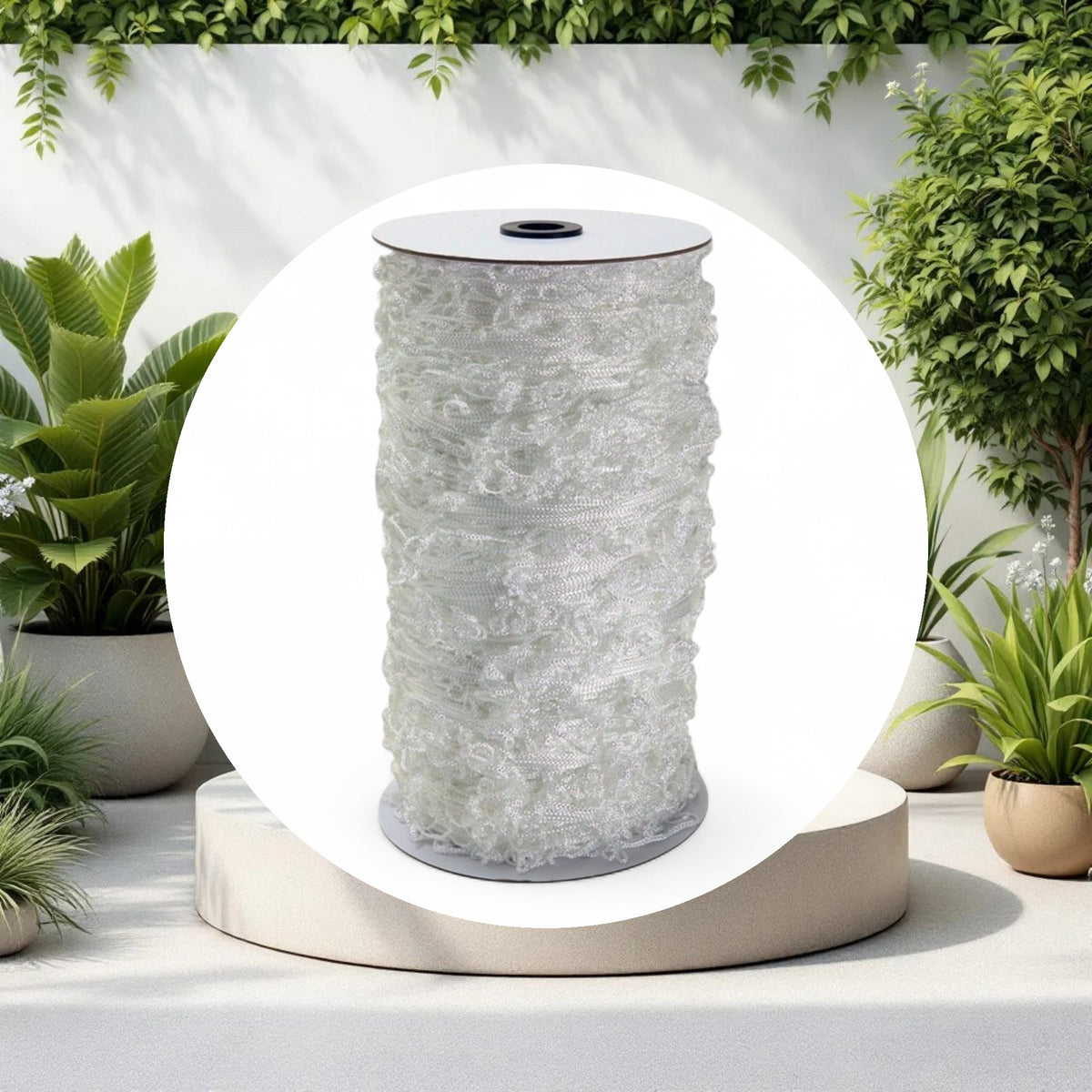 5'x350' Trellis Netting Roll White 6" Mesh Squares - Image 2