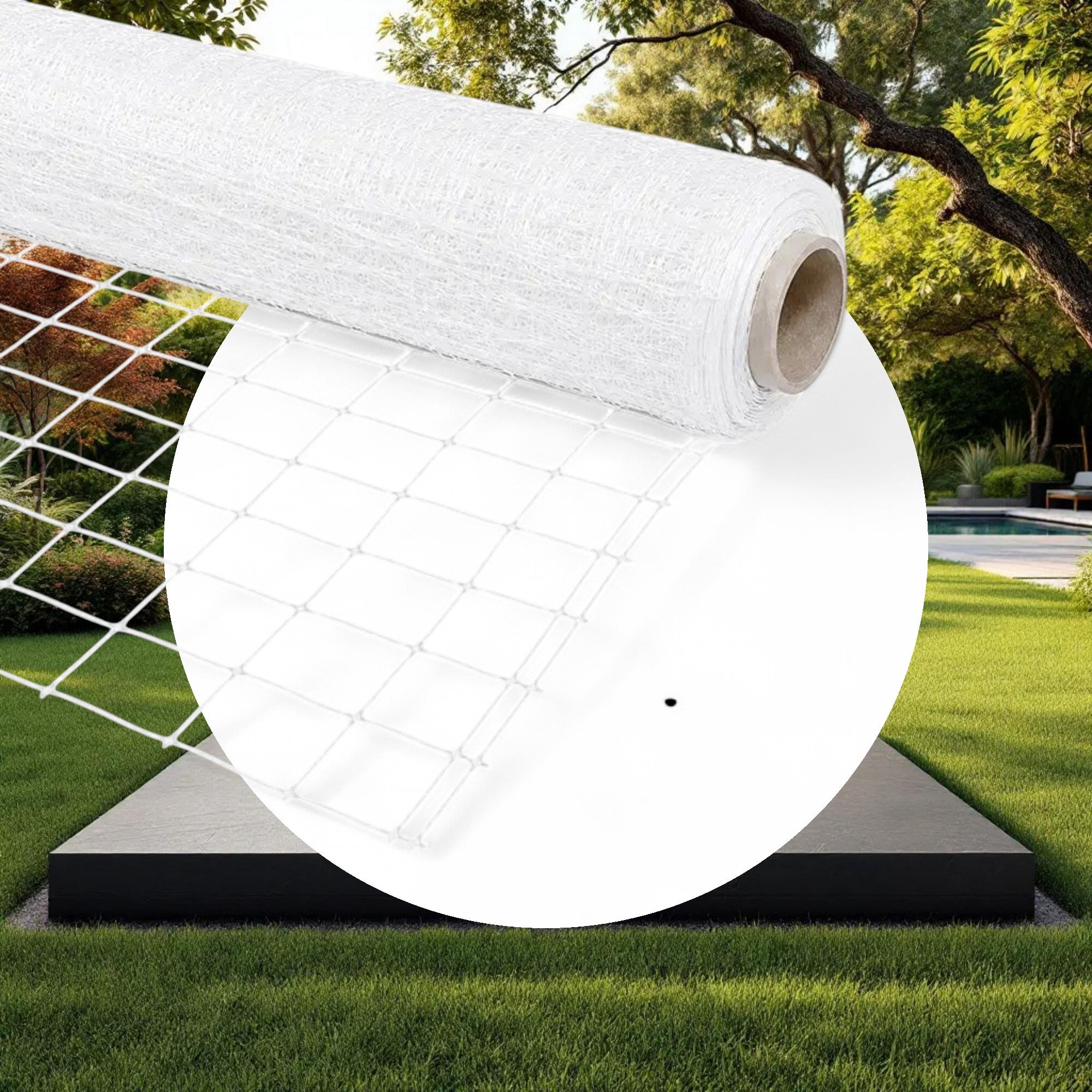VineLine Durable Plastic Trellis Netting White Roll 5ft x 1000ft w/ 6in Squares - Image 4