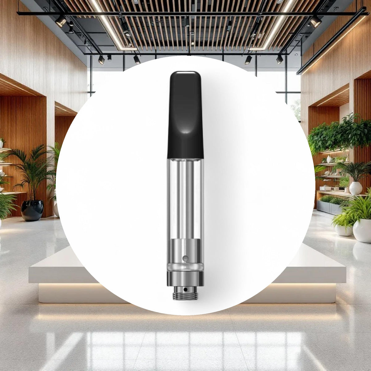1ml Black Ceramic Cartridge w/ 2mm inlet (1-piece) - Image 3