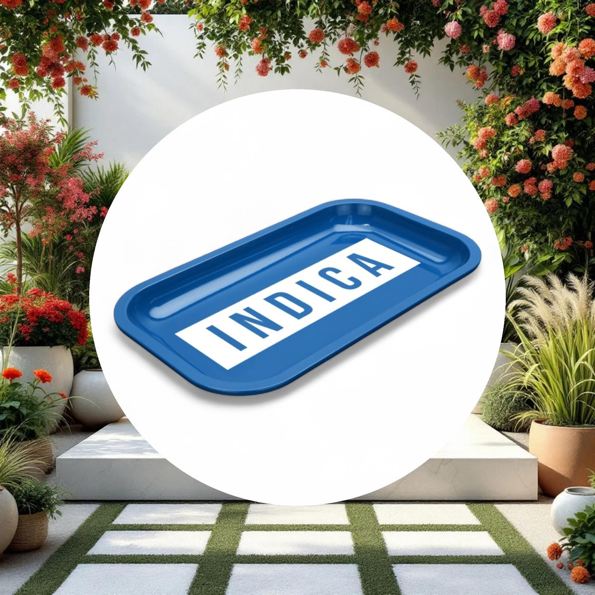 Med Dope Trays x Indica  - Blue background white logo - Image 2