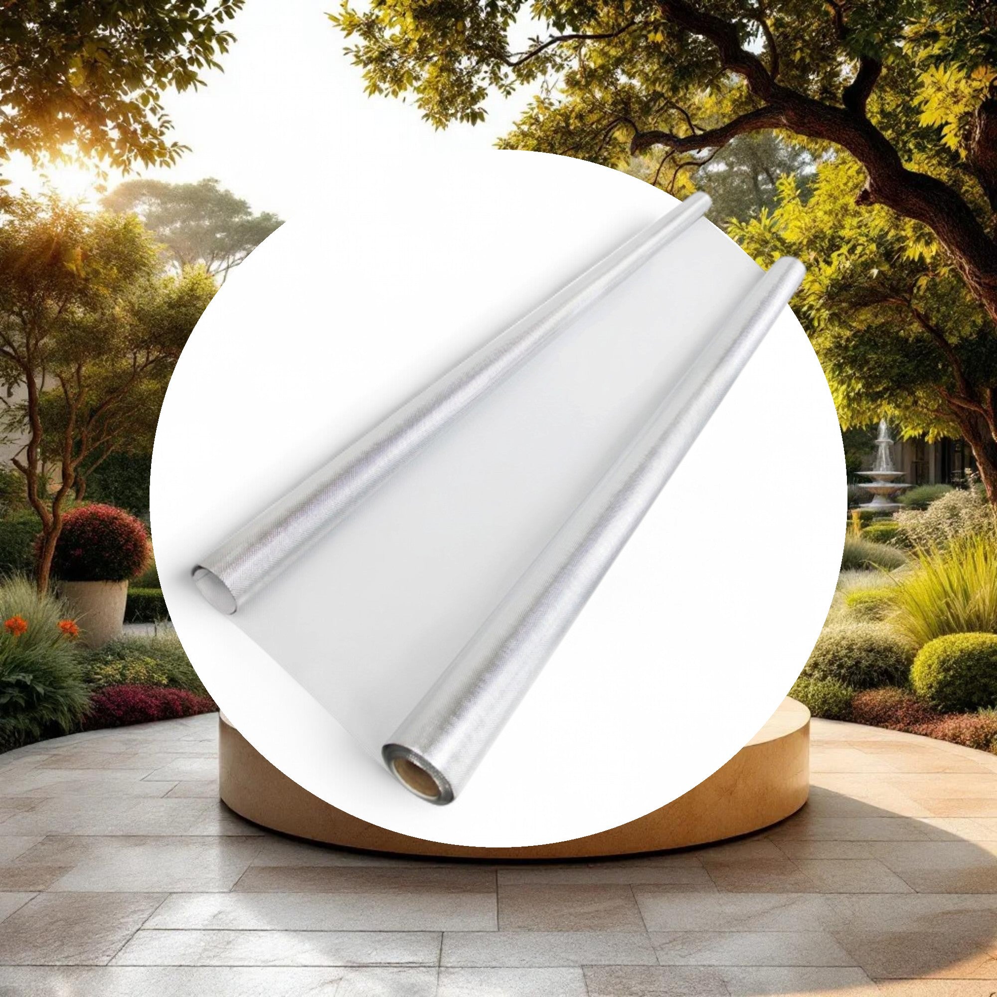 Diamond Foil on White 110 Micron 4ft x 50ft - Image 2