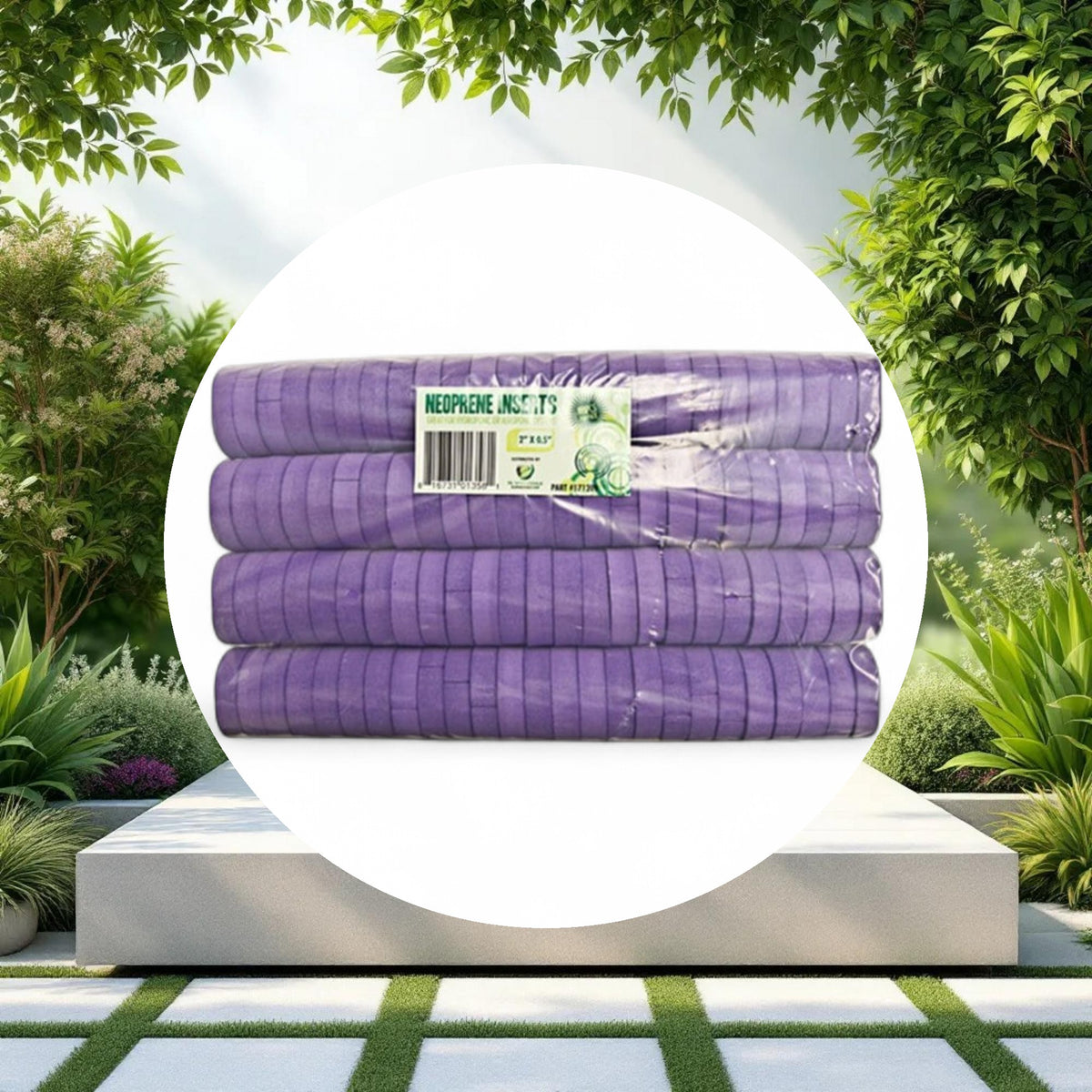 GROW1 Neoprene Inserts Purple 2in (100pcs/Pack) - Image 2