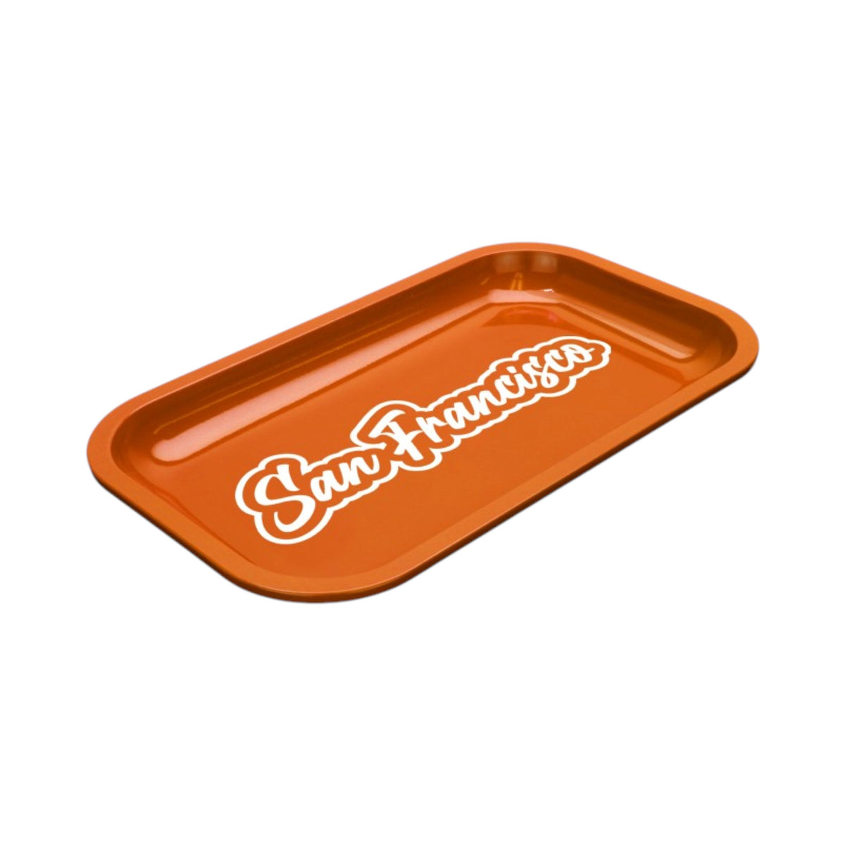 Med Dope Trays x San Francisco - Orange background White logo
